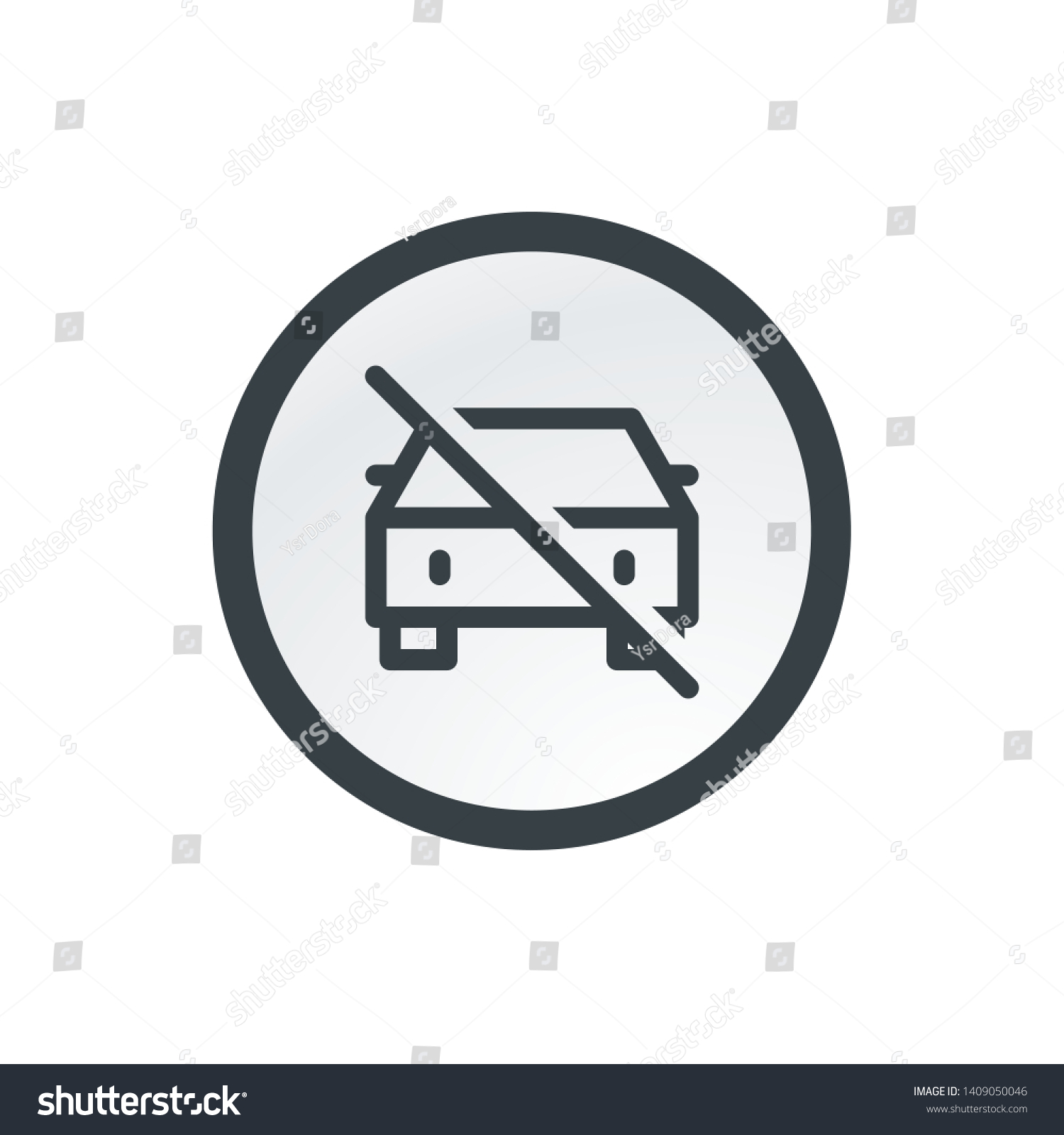 No Car Vector App Icon Stock Vector (Royalty Free) 1409050046 ...