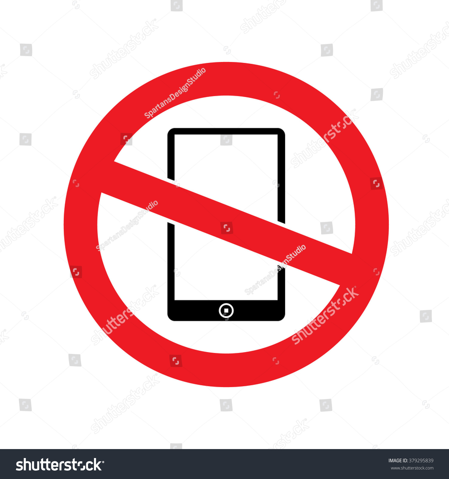 No Cell Phones Allowed Stock Vector Illustration 379295839 : Shutterstock