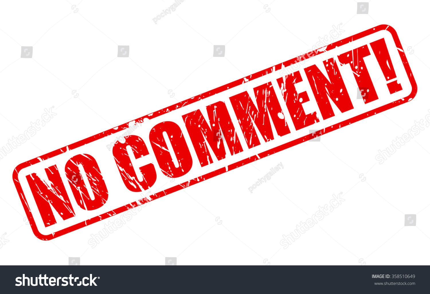 No Comment Red Stamp Text On White Stock Vector Illustration 358510649