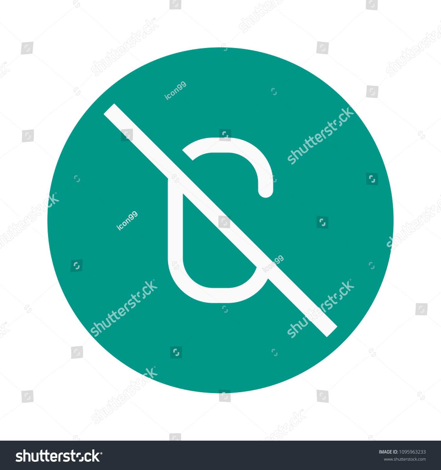 No Copyright Sign vector de stock (libre de regalías) 1095963233