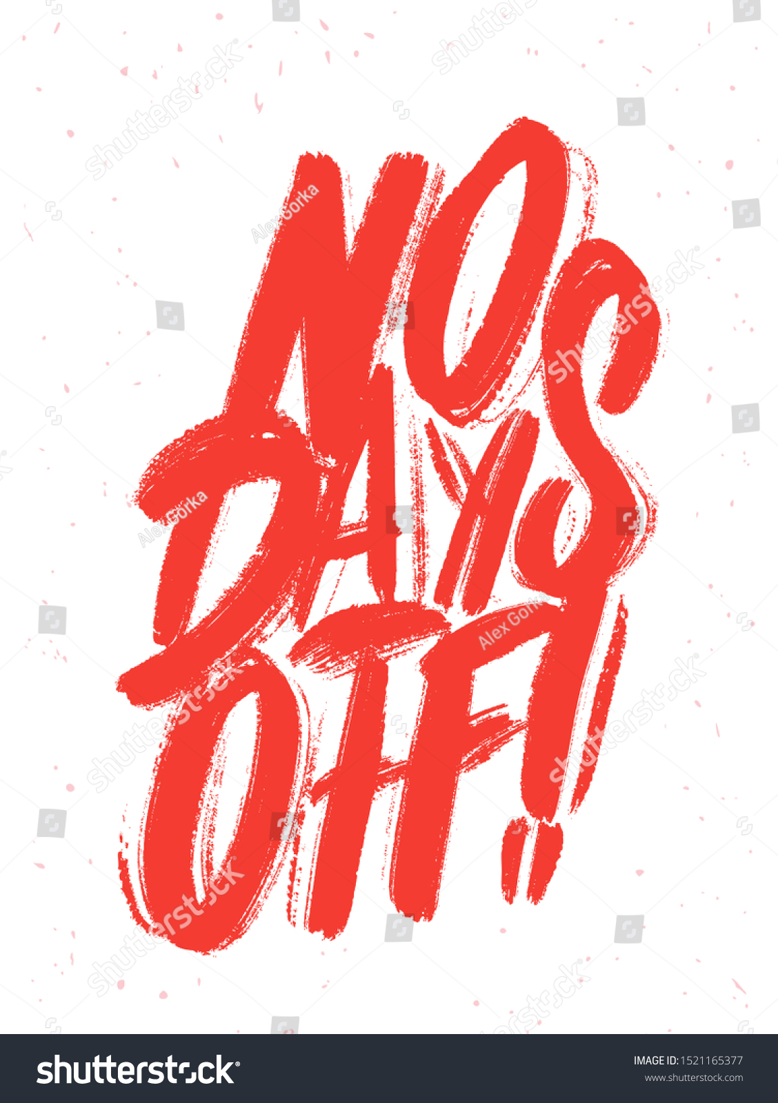 no-days-off-motivational-poster-vector-stock-vector-royalty-free