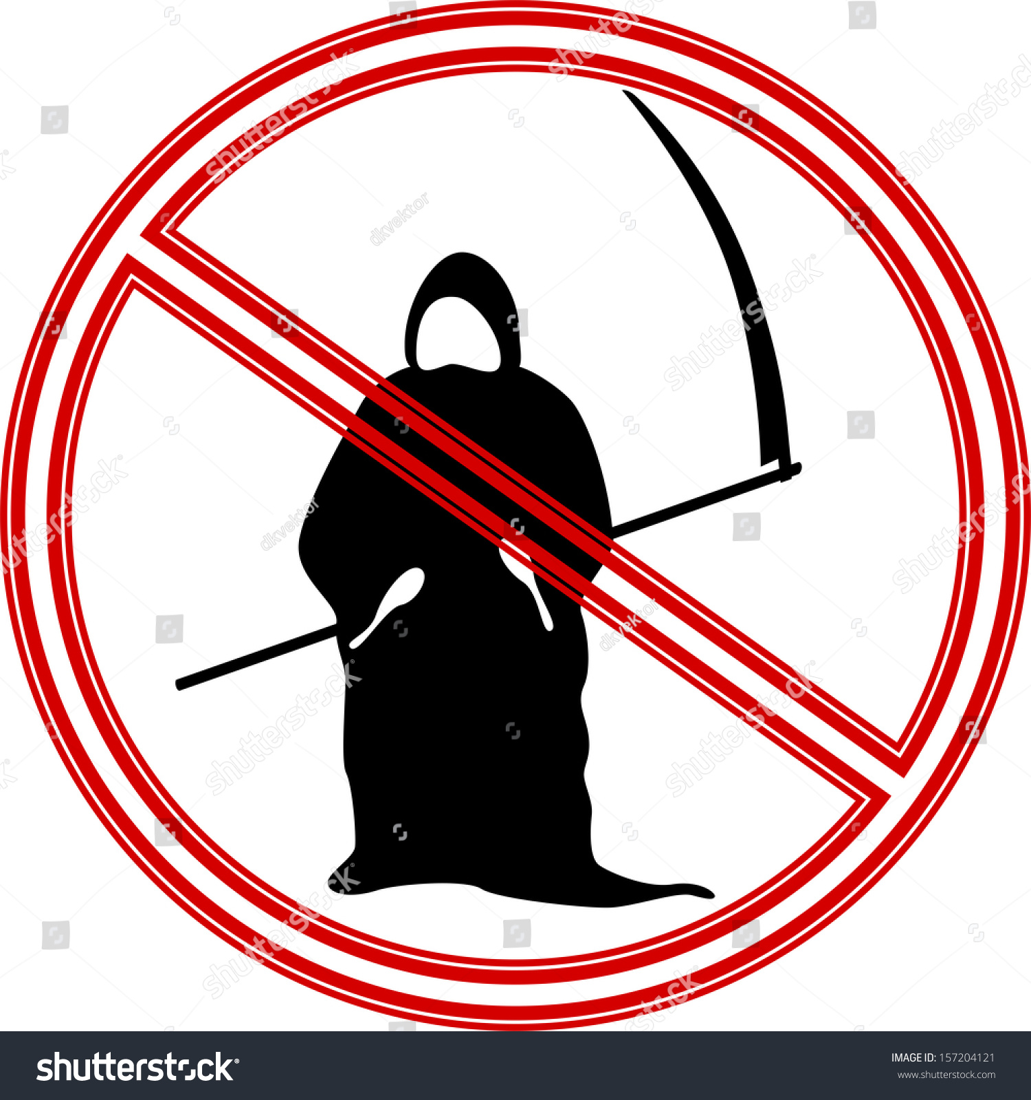 No Death Symbol Stock Vector 157204121 - Shutterstock