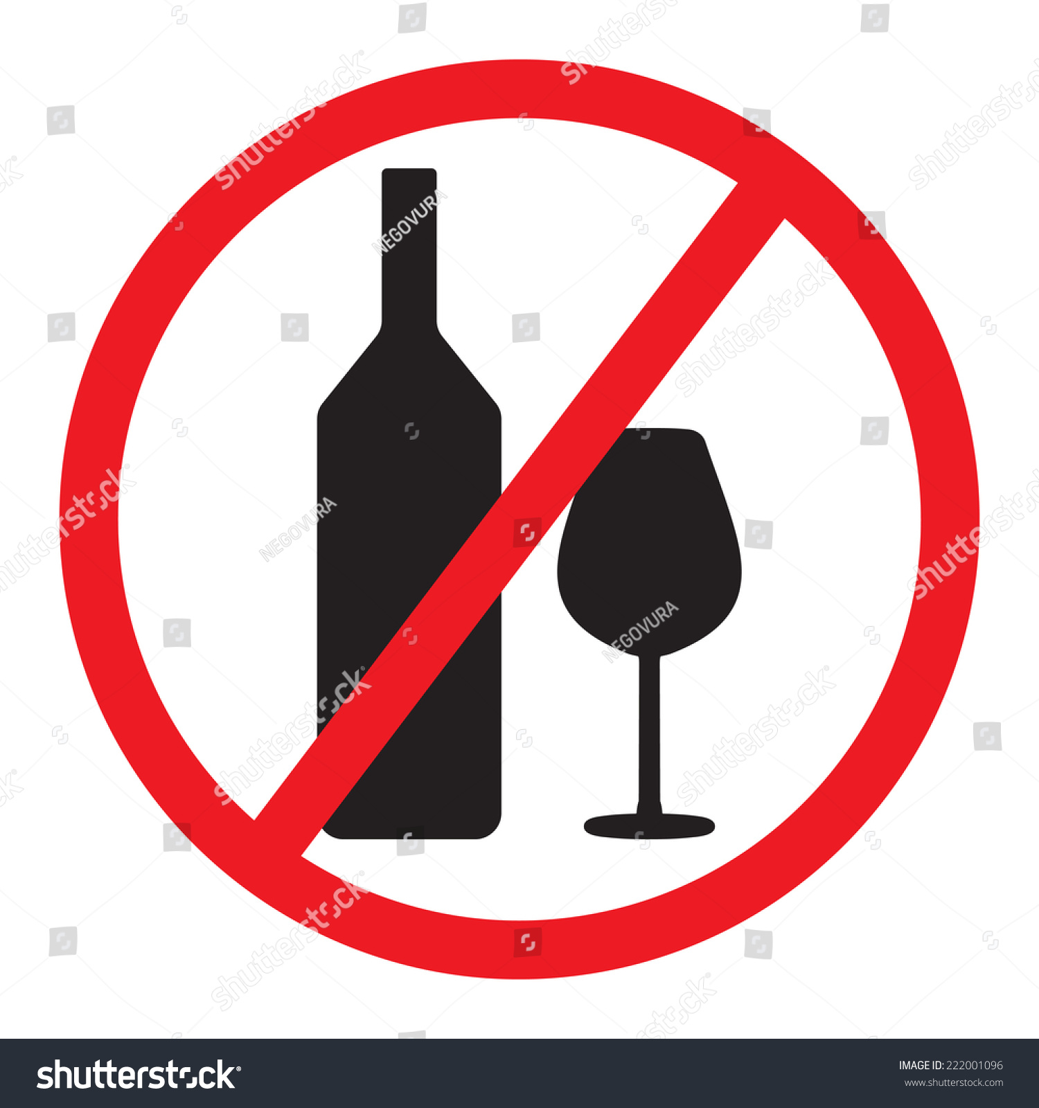 No Drinking Sign Stock Vector (Royalty Free) 222001096 | Shutterstock