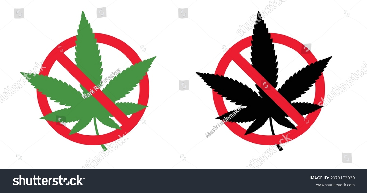 No Drugs No Xtc Ghb Marijuana Stock Vector (Royalty Free) 2079172039 ...