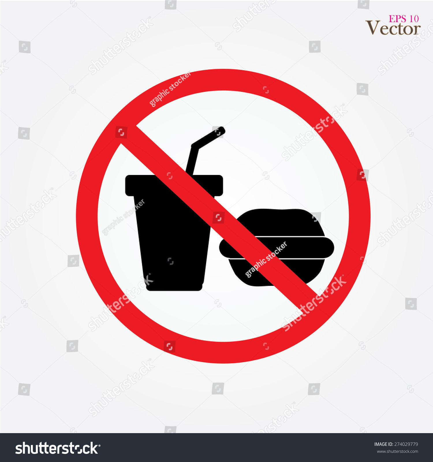 No Eating Vector Signno Food Drink เวกเตอร์สต็อก ปลอดค่าลิขสิทธิ์ 274029779 Shutterstock 