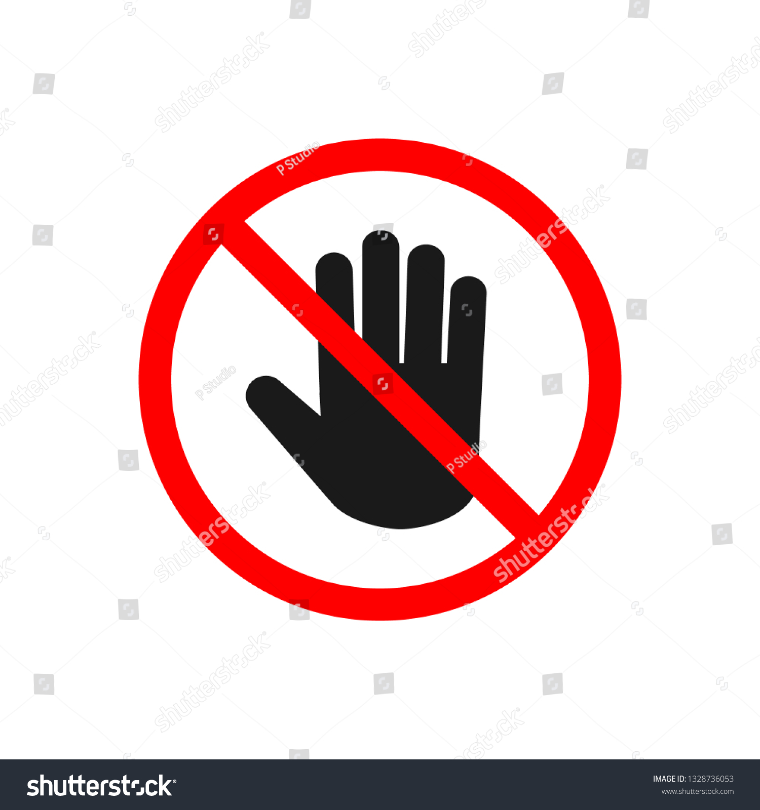 No Entry Stop Sign Do Not Stock Vector (Royalty Free) 1328736053 ...