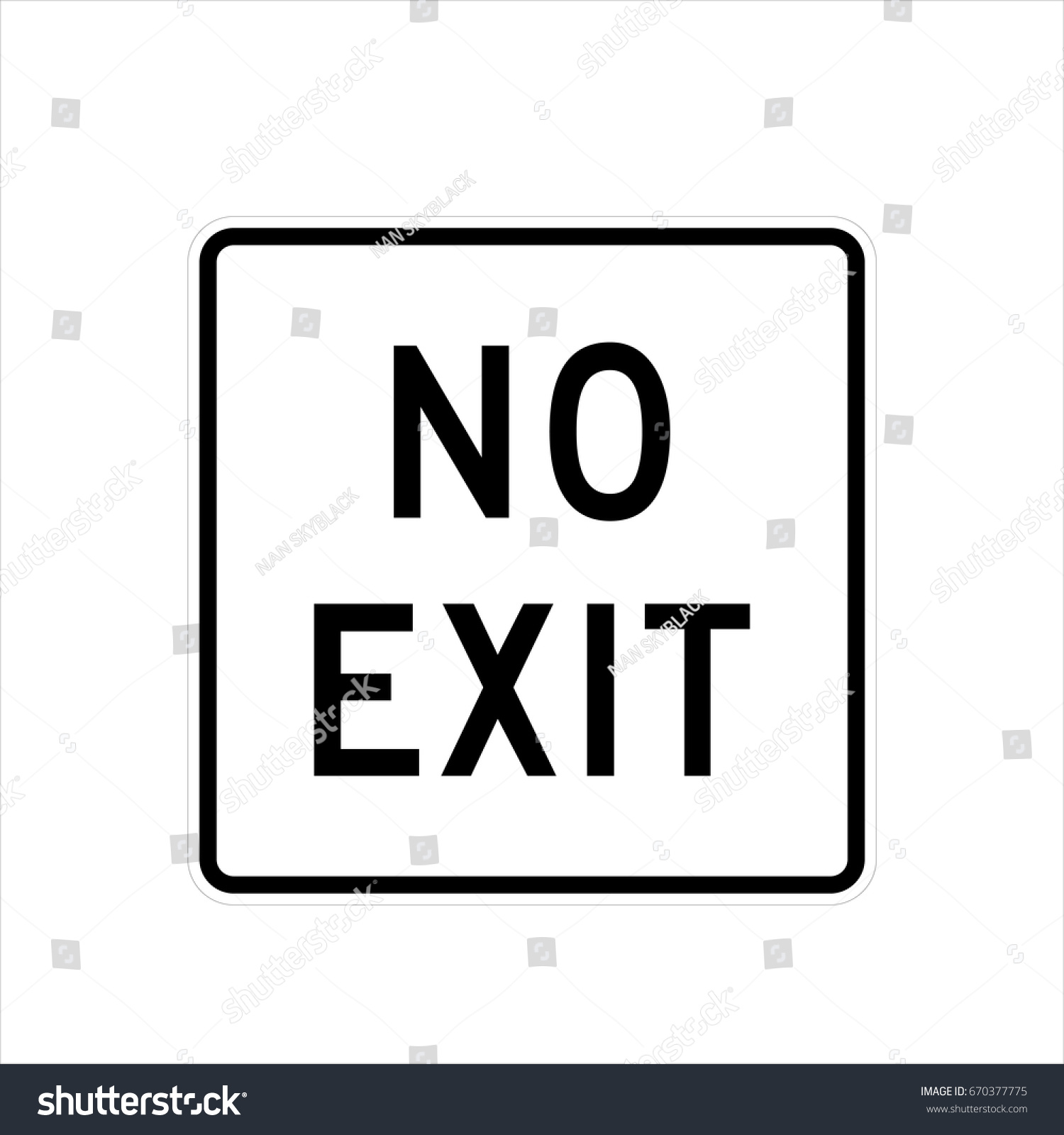 No Exit Road Sign Vector De Stock libre De Regal as 670377775 no-exit-road-sign-vector-de-stock-libre-de-regal-as-670377775