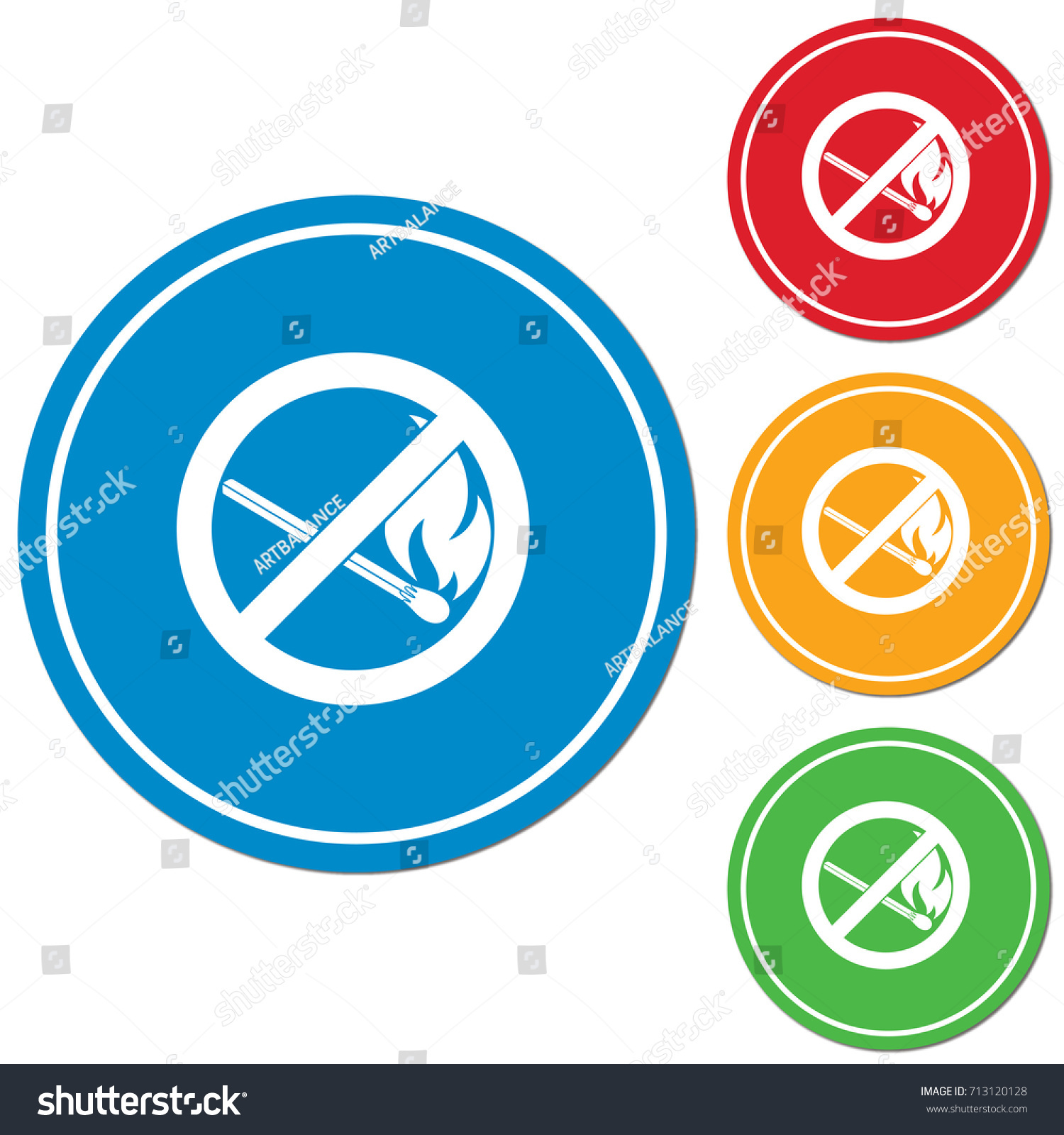 No Fire Sign Prohibition Open Flame Warning Stock Photo Hot Sex Picture