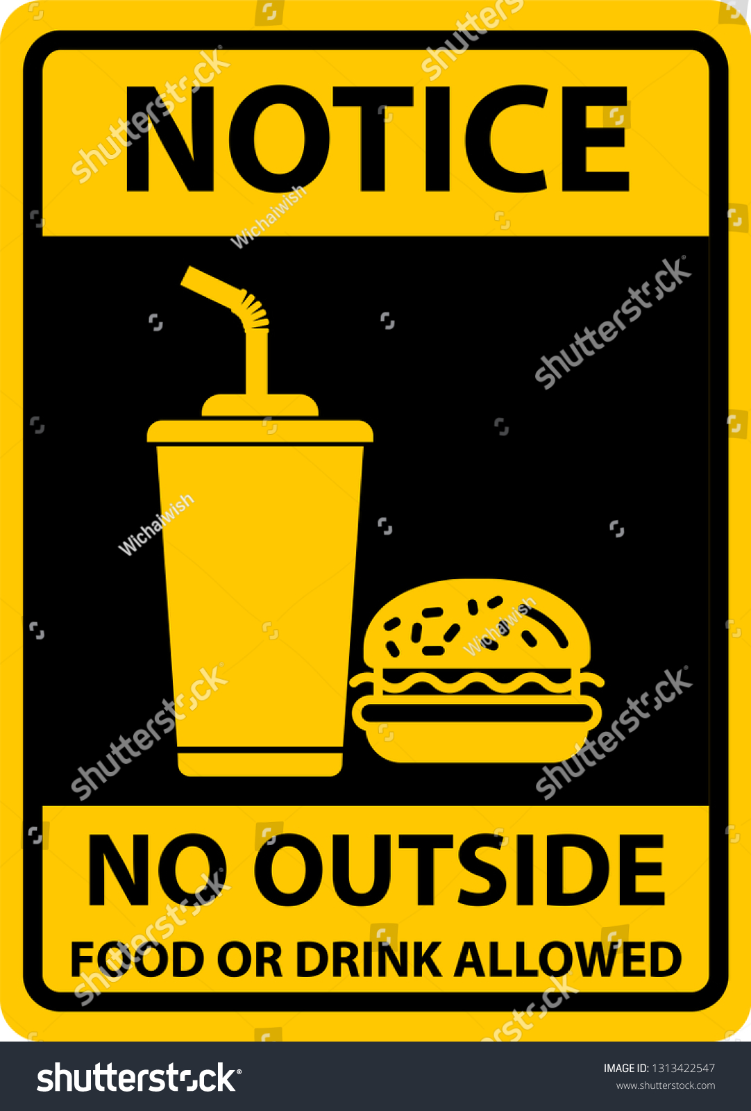 No Food Allowed Symbol No Eating Stock Vector Royalty Free 1313422547 Shutterstock 