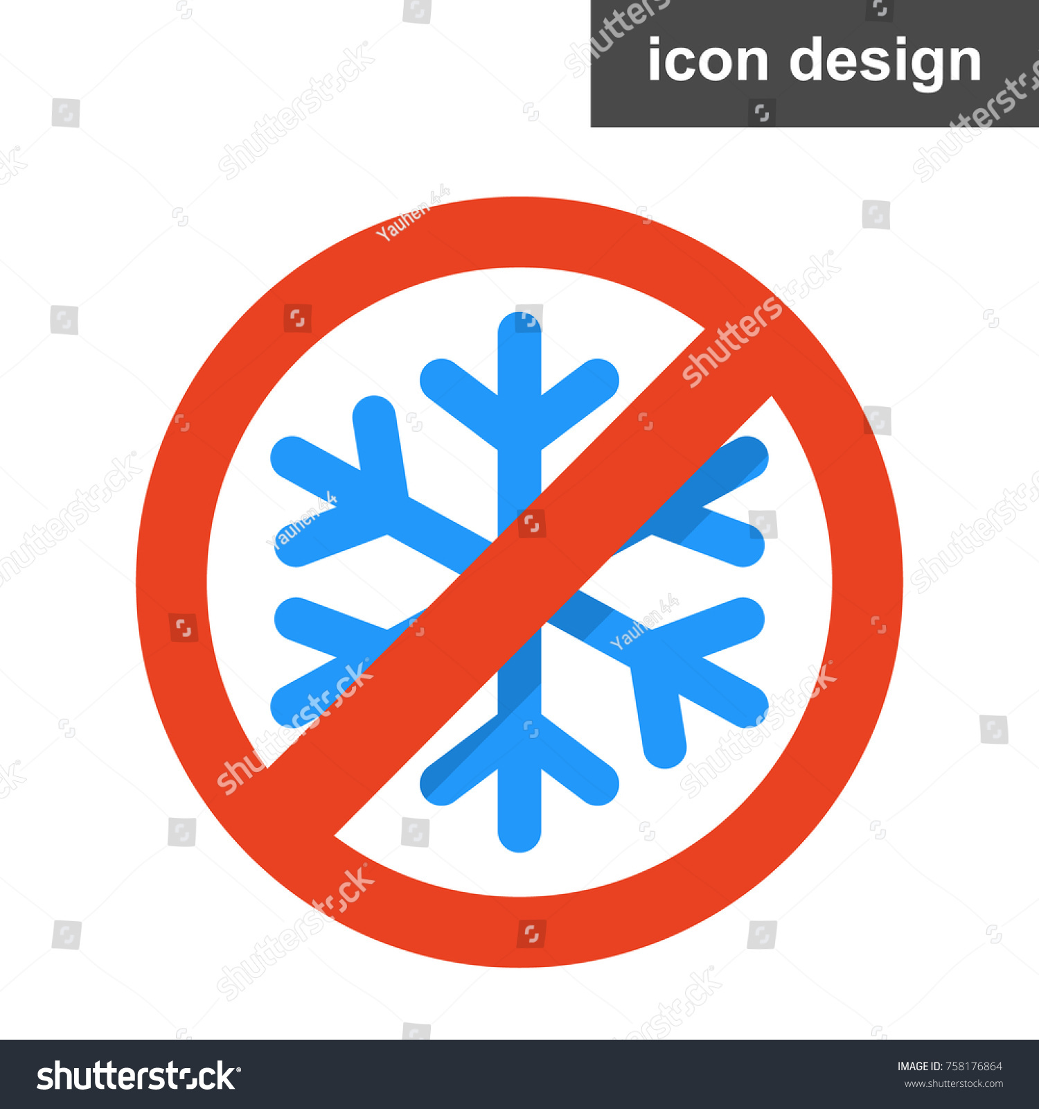 No Frost Icon Stock Vector (Royalty Free) 758176864