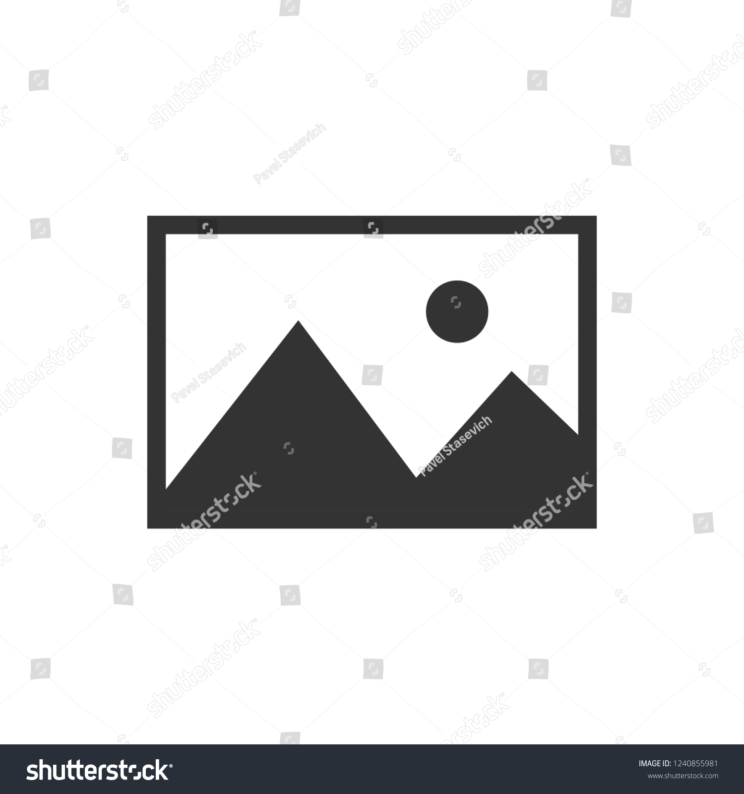 No Image Available Icon Flat Vector Stock Vector Royalty Free