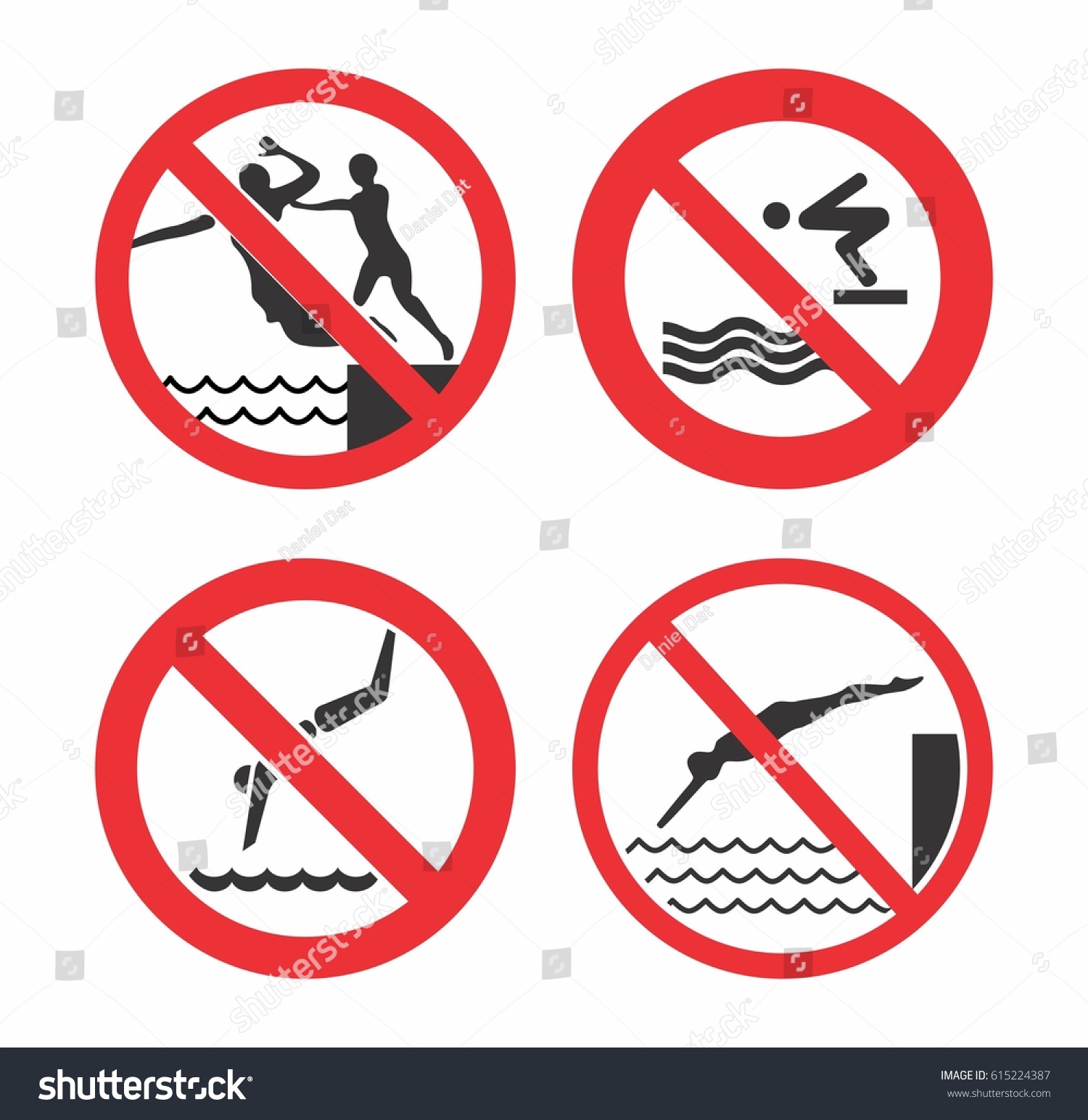 No Jump Sign Vector Design Advertising Stock Vector (royalty Free 