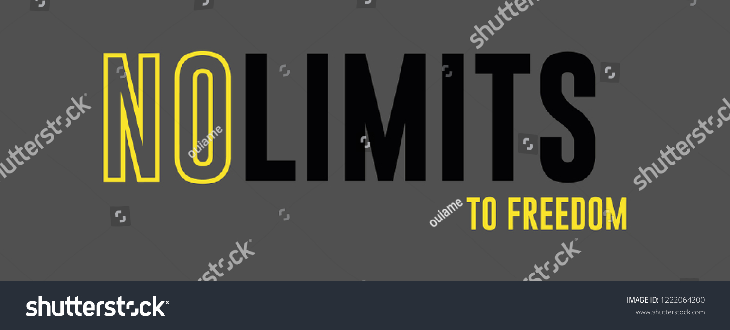 no-limits-freedom-tshirt-print-slogan-vector-de-stock-libre-de