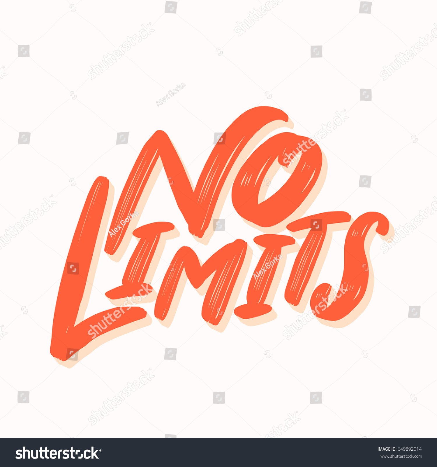 No Limits Vector Lettering Stock Vector (Royalty Free) 649892014 ...