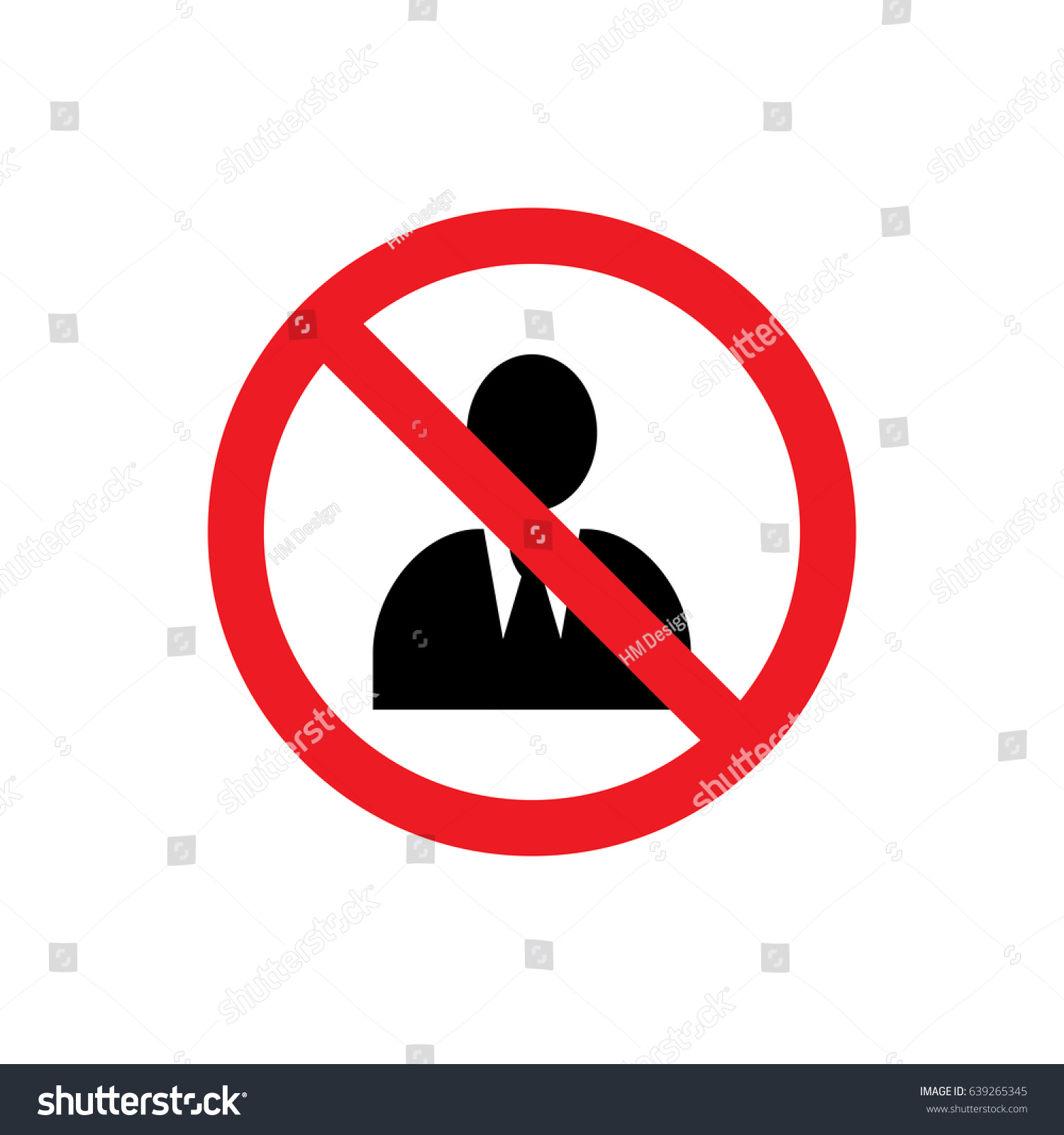 No Man Icon Illustration Isolated Vector Stock Vector (Royalty Free ...