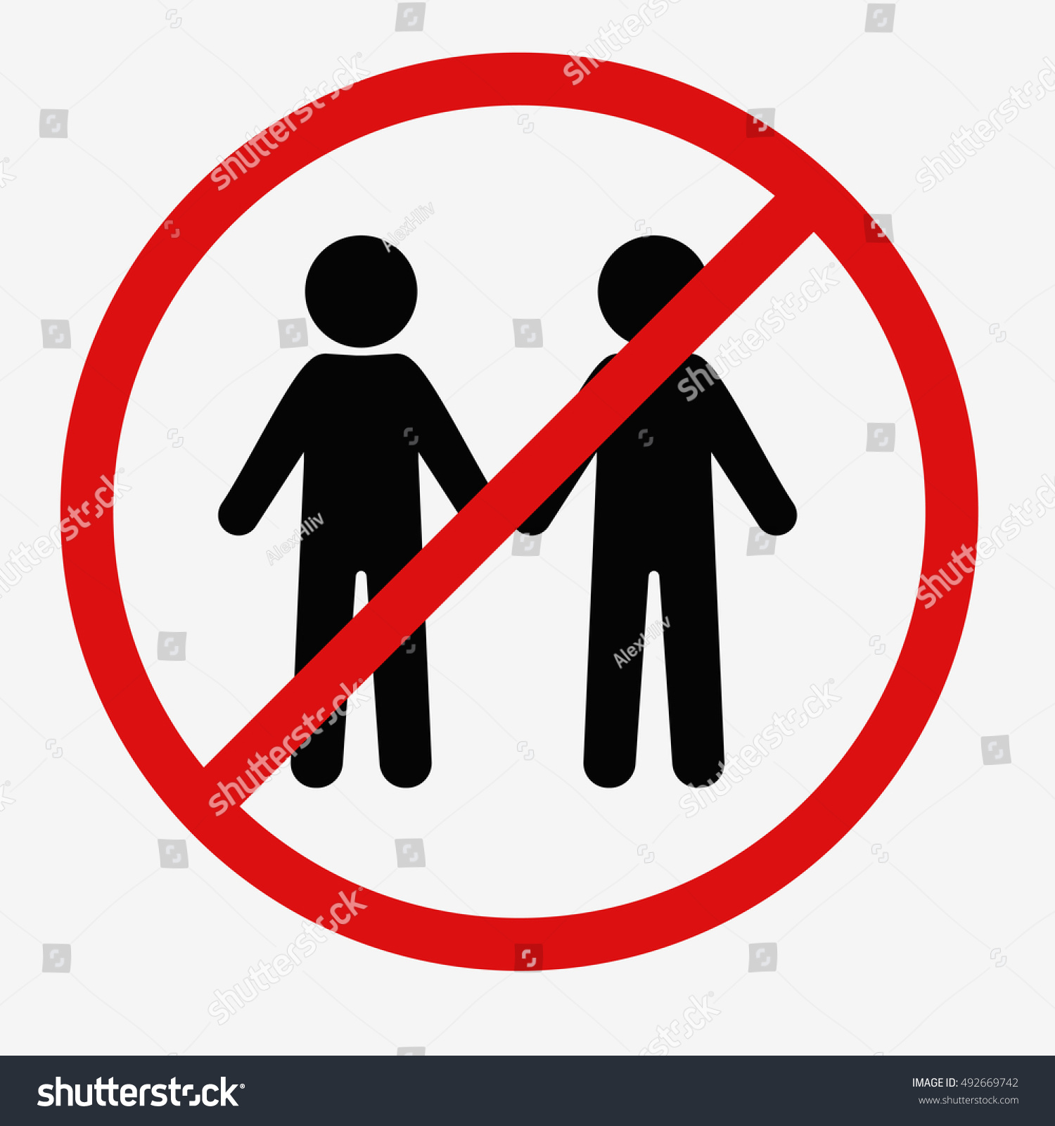 No Man Sign Flat Vector Stock Stock Vector Royalty Free