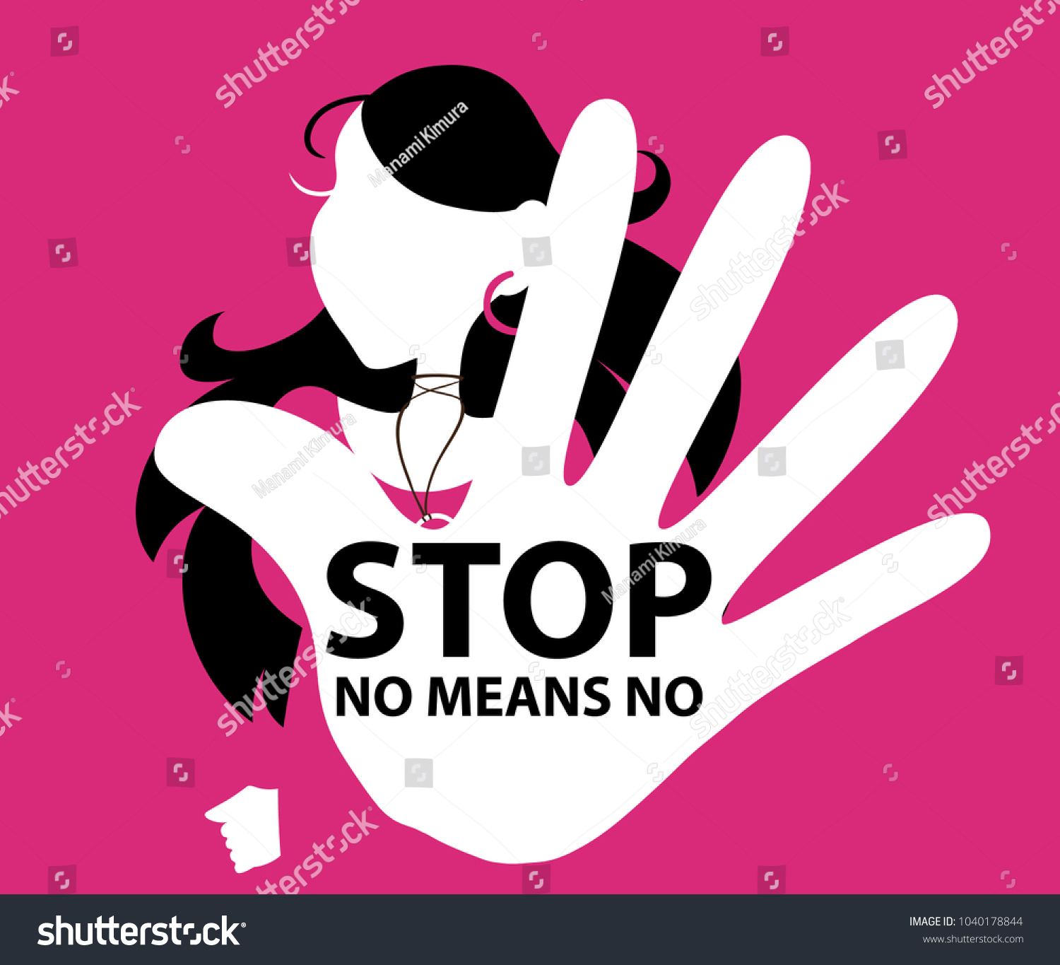 No Means No Poster Womens Rights Vector Có Sẵn Miễn Phí Bản Quyền 1040178844 Shutterstock 3604