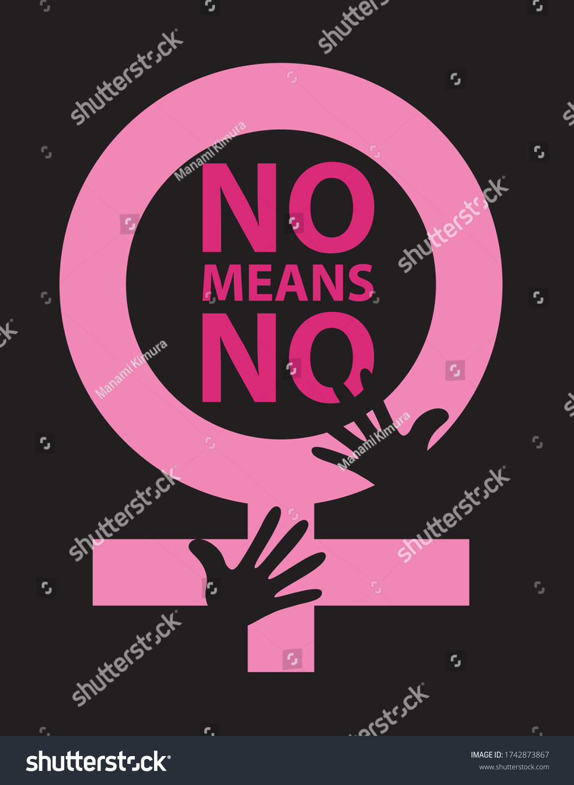 No Means No Sexual Harassment Prevention Stock Vector Royalty Free 1742873867 