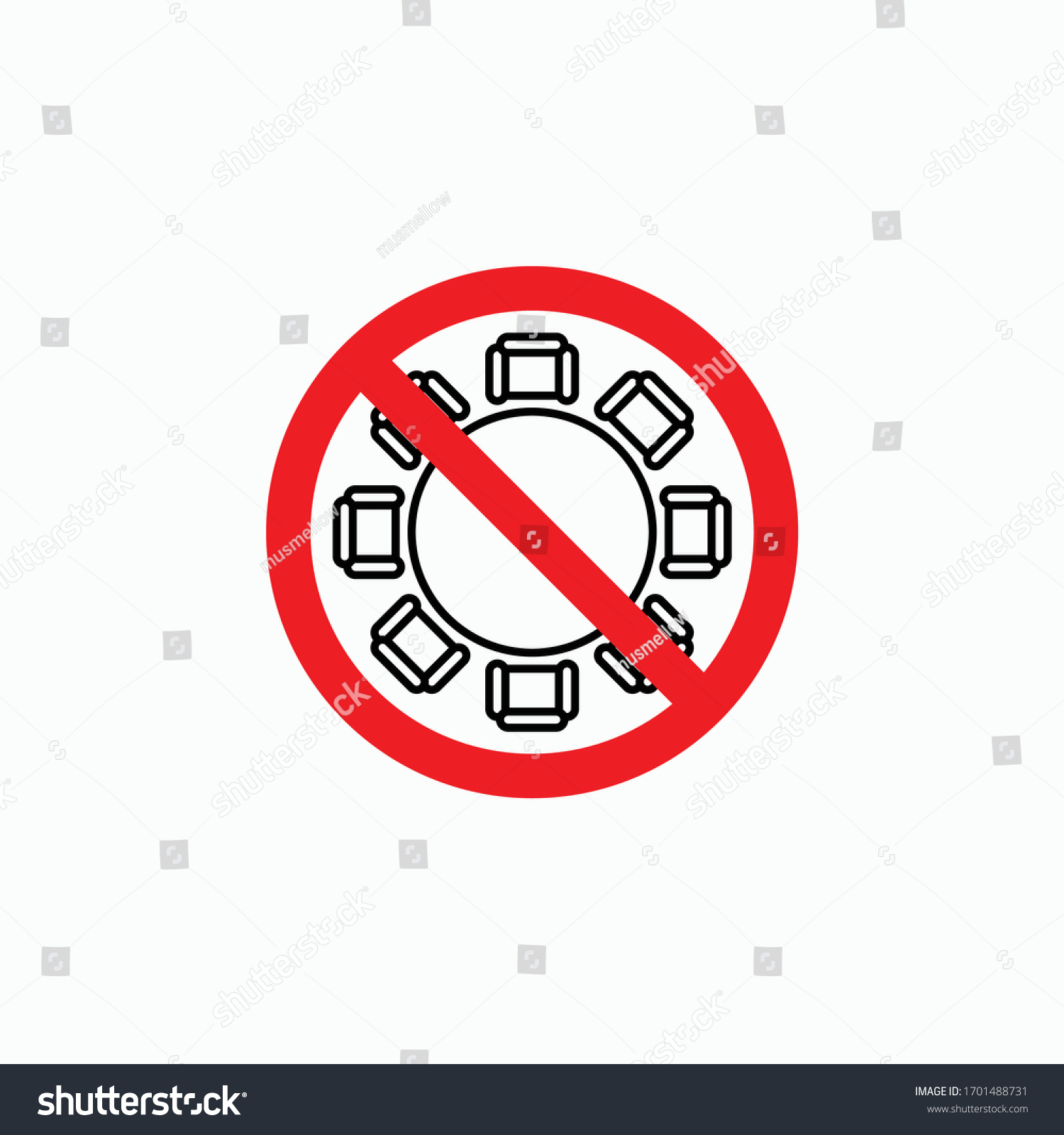 No Meeting Icon Do Not Meeting Stock Vector (Royalty Free) 1701488731