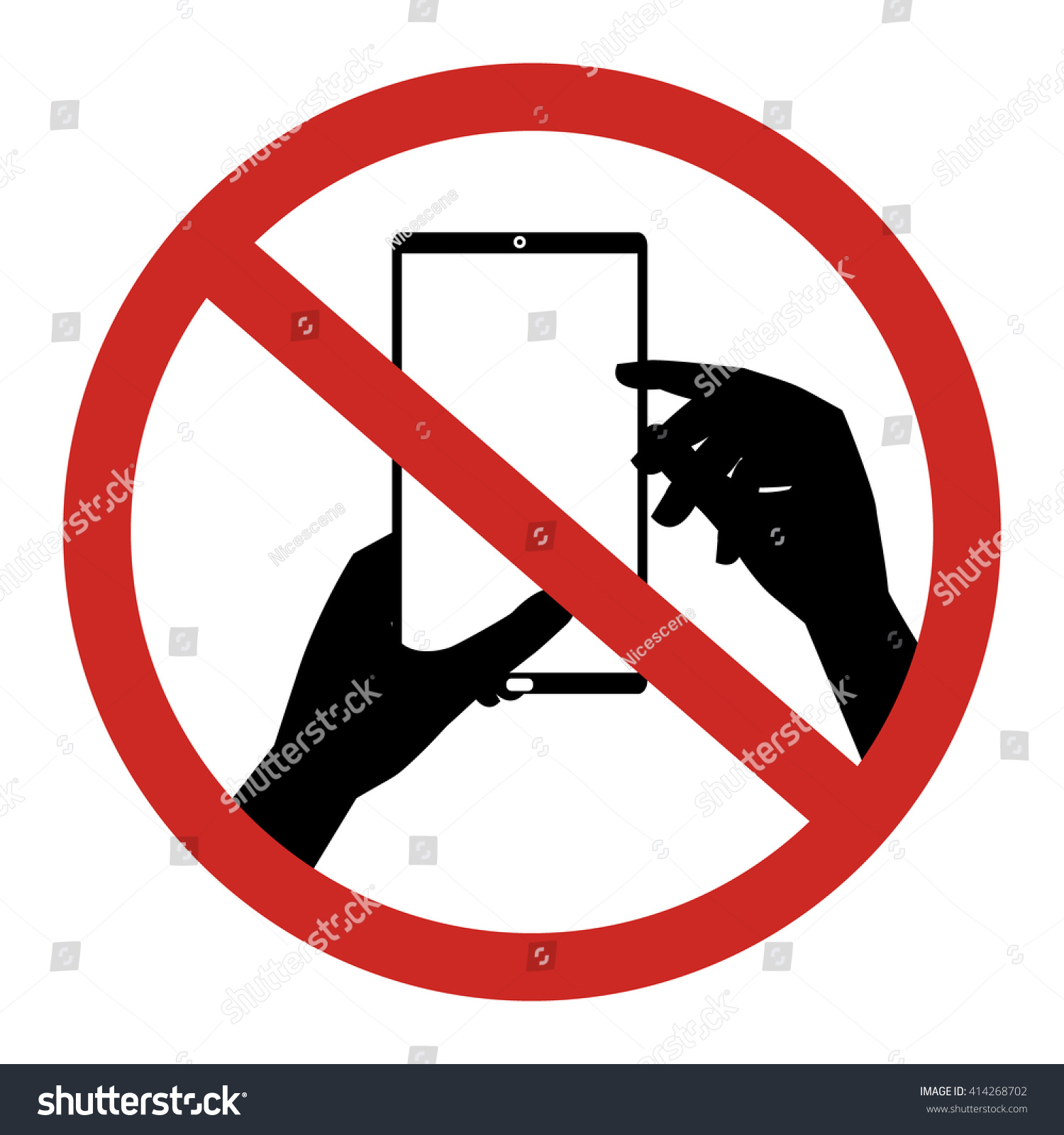 No Mobile Phone Texting Text Messaging Stock Vector (Royalty Free ...