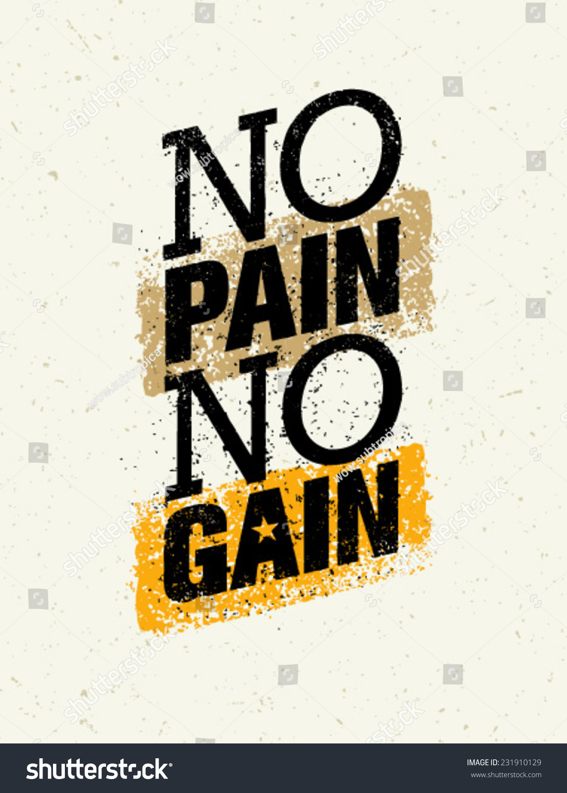 No Pain No Gain Workout Fitness Stock Vector Royalty Free 231910129 No Pain No Gain Workout Fitness Stock Vector Royalty Free 231910129