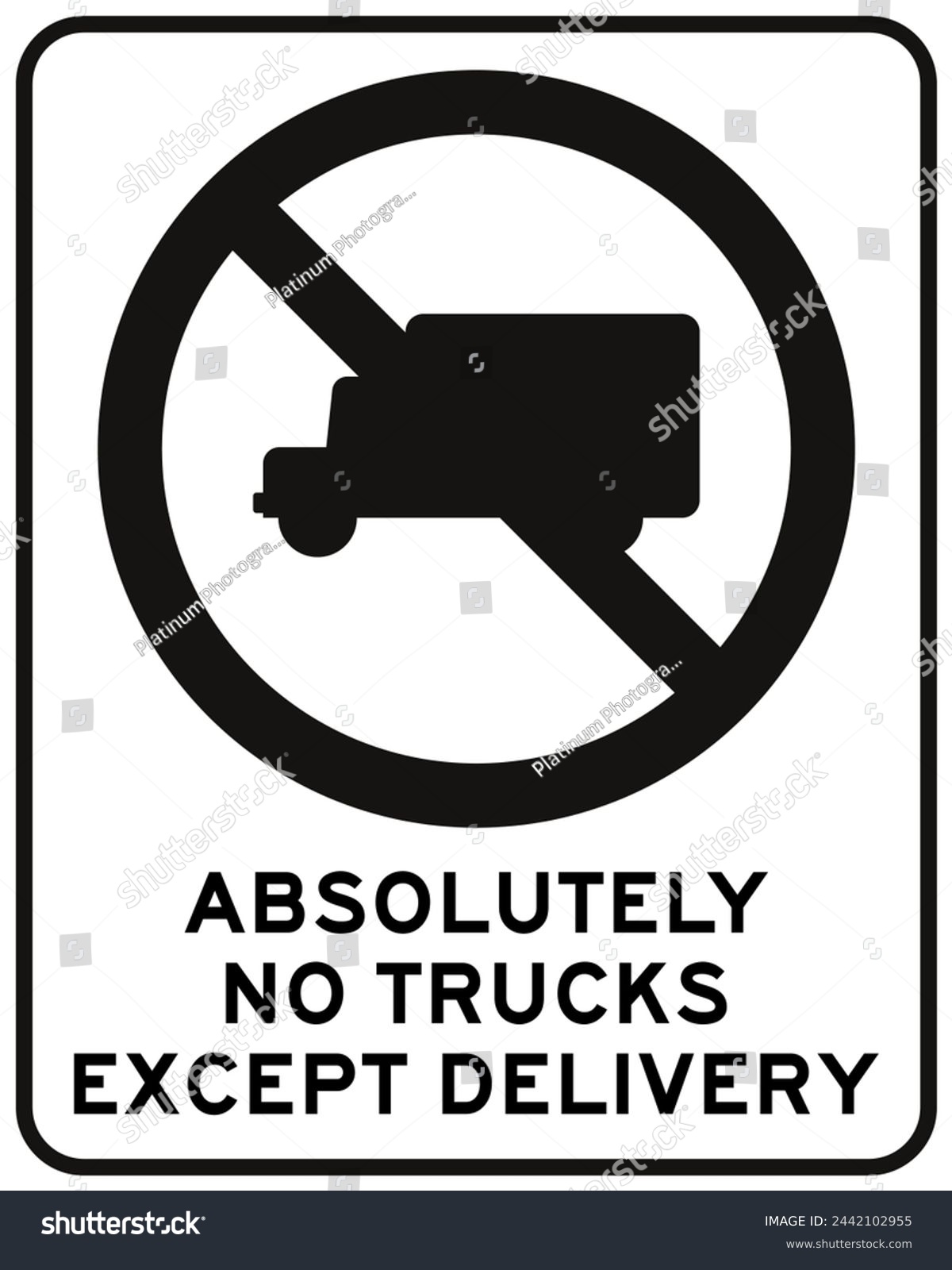 SVG of No pakring for trucks, absolutely no trucks except local deliveries sign svg