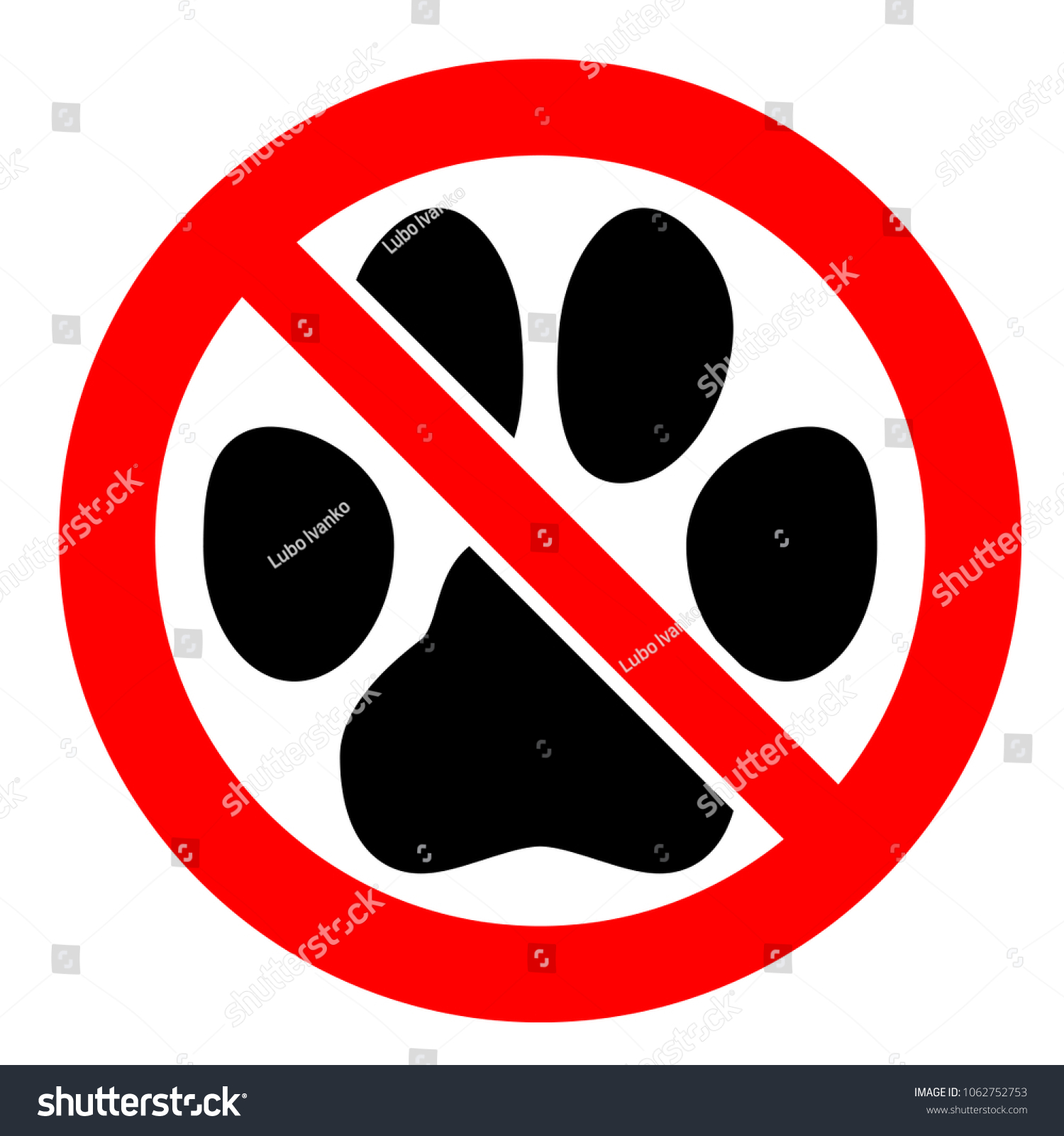 No Pets Allowed Sign Black Cat Stock Vector (Royalty Free) 1062752753 ...