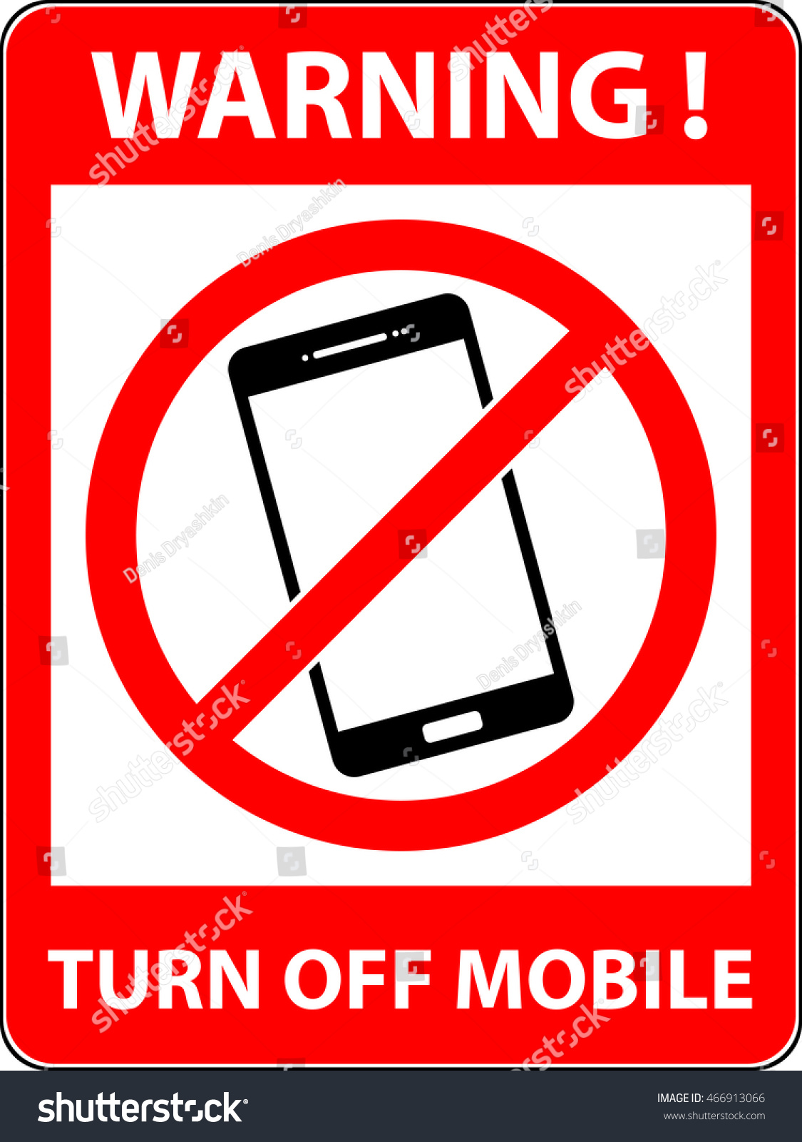 No Phone Telephone Cellphone Smartphone Prohibited Stock Vector ...