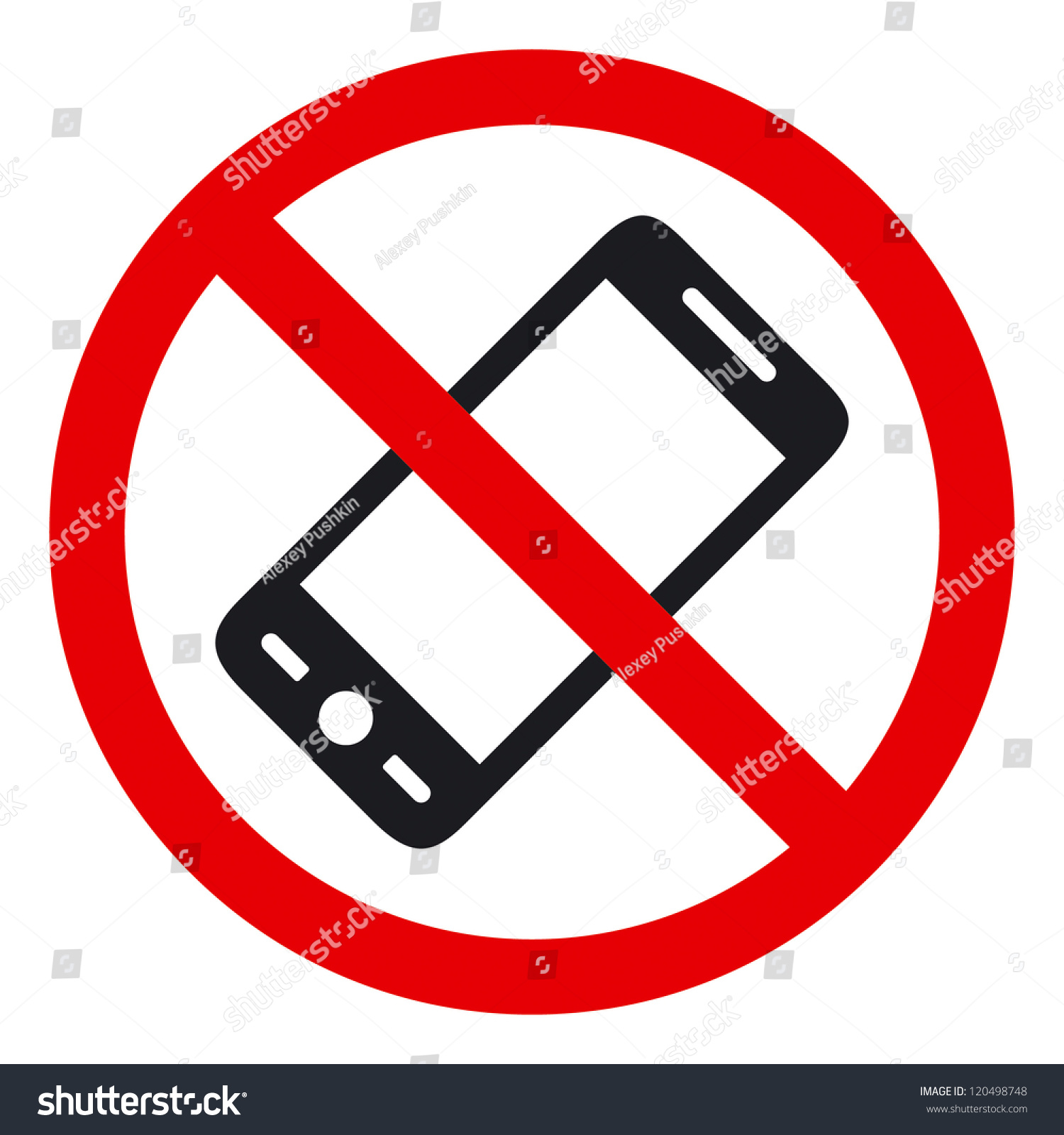 No Phone Vector Sign Stock Vector 120498748 - Shutterstock