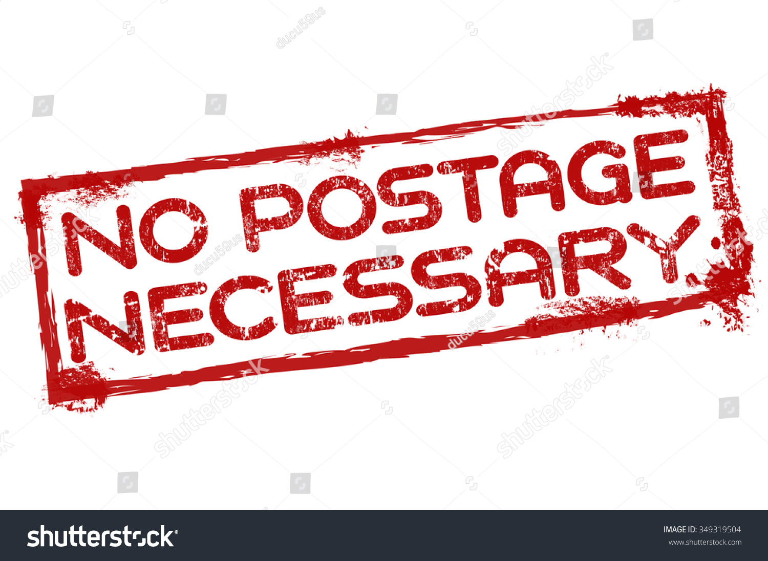 No Postage Necessary Grunge Rubber Stamp Stock Vector Royalty Free