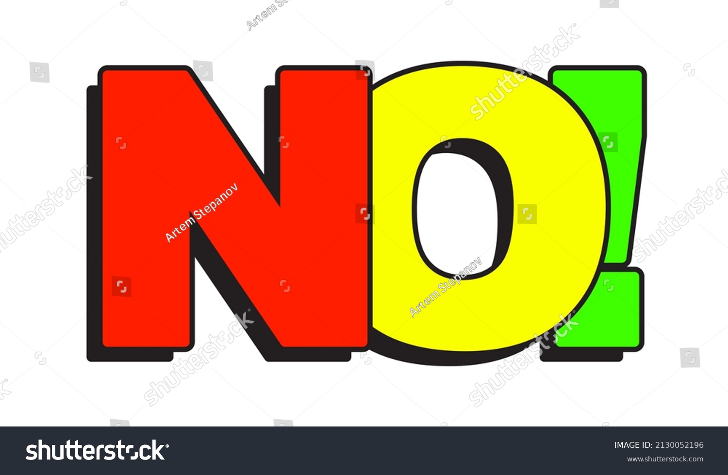 no-rainbow-text-rejection-spectrum-word-stock-vector-royalty-free