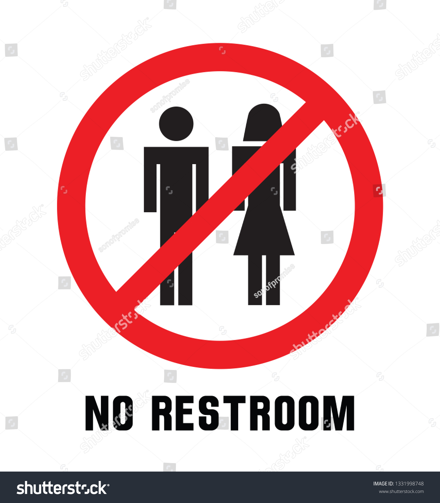 No Restroom Sign Stock Vector Royalty Free 1331998748   Stock Vector No Restroom Sign 1331998748 