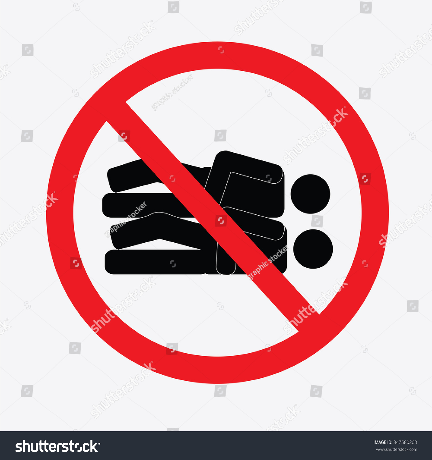 No Sex Prohibited Sign Not Sex Stock Vector Royalty Free 347580200 Shutterstock 5041