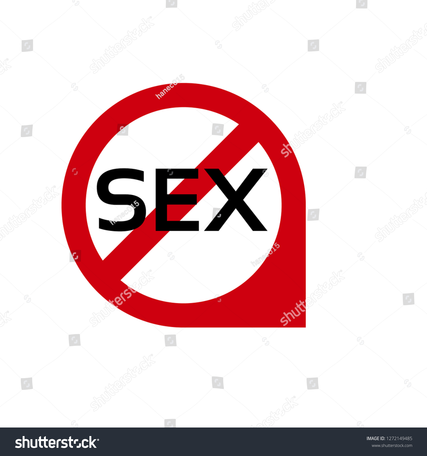 No Sex Sign Stock Vector Royalty Free 1272149485 Shutterstock 3180