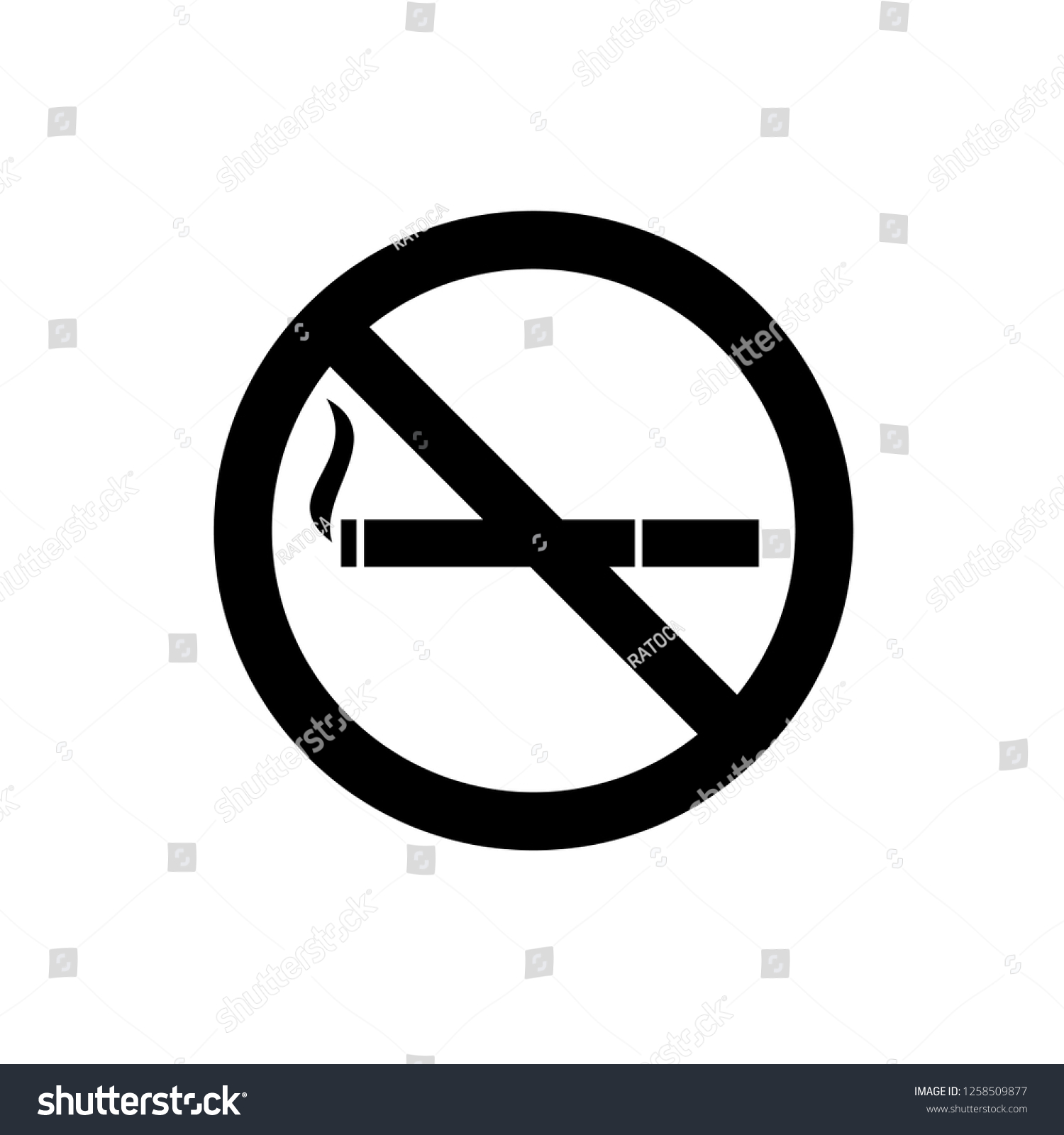 No Smoke Zone Sign Stock Vector (Royalty Free) 1258509877