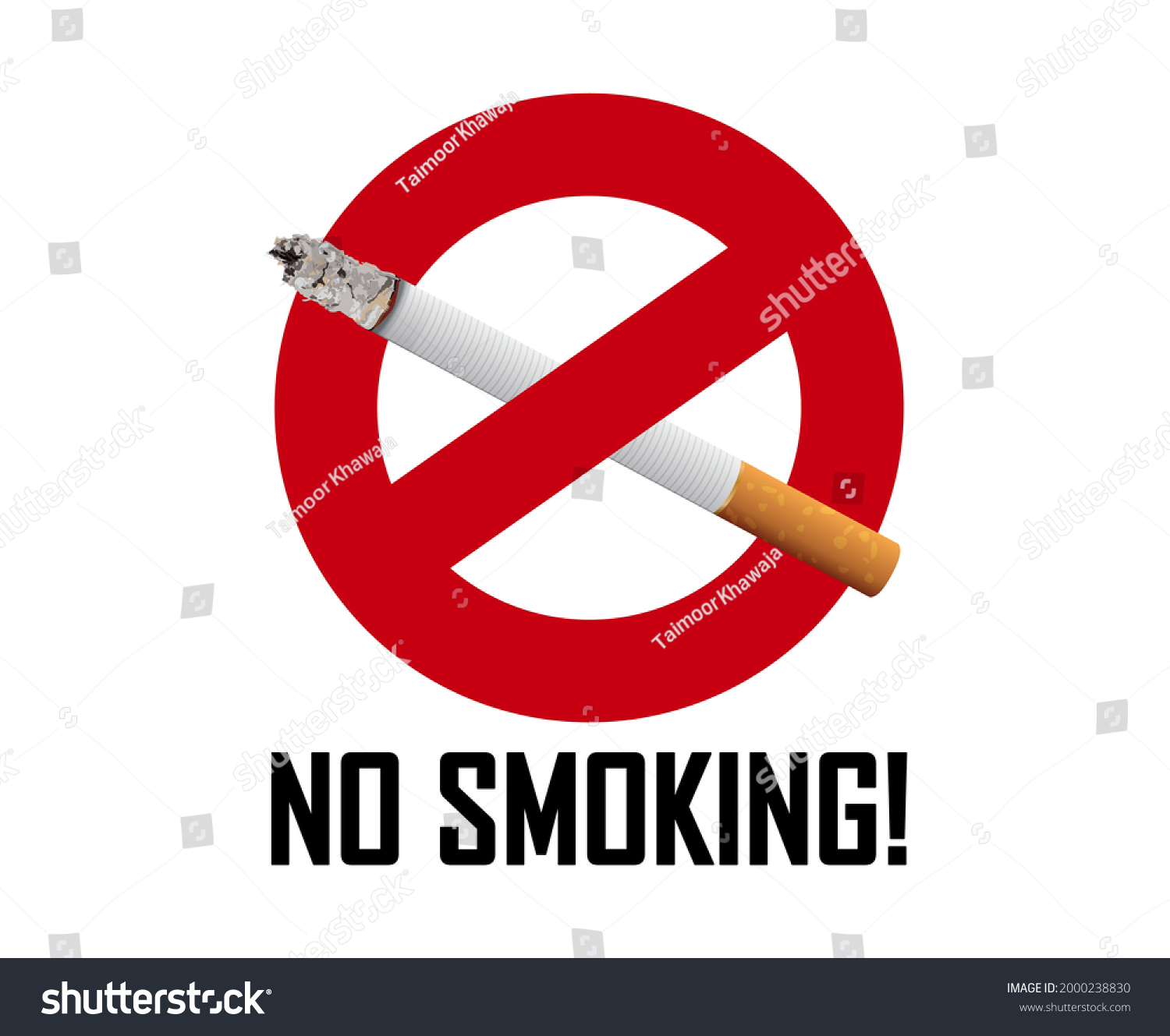 No Smoking Cigarette Graphic Vector File Stock Vector (Royalty Free ...