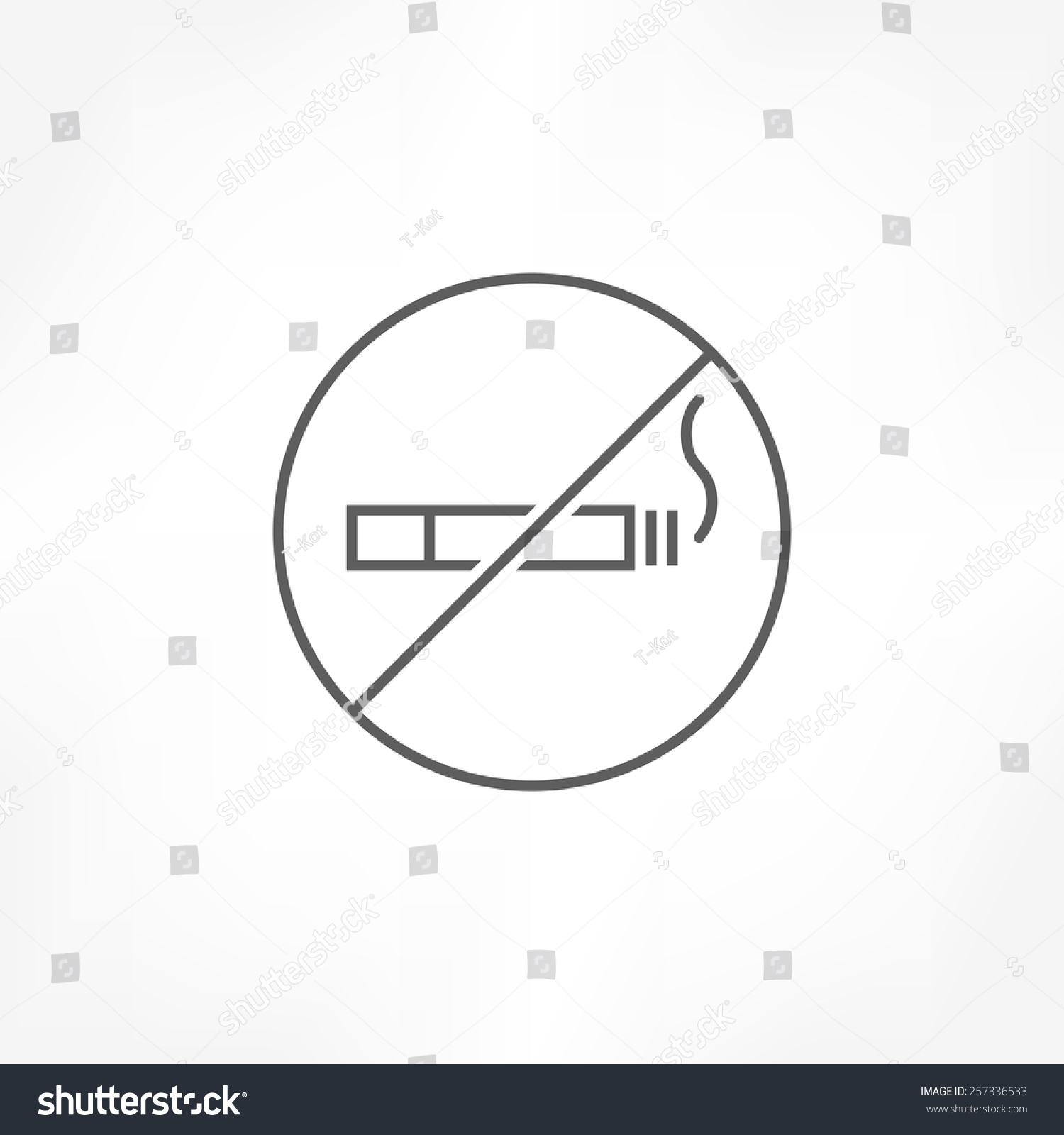 No Smoking Icon Stock Vector Illustration 257336533 : Shutterstock