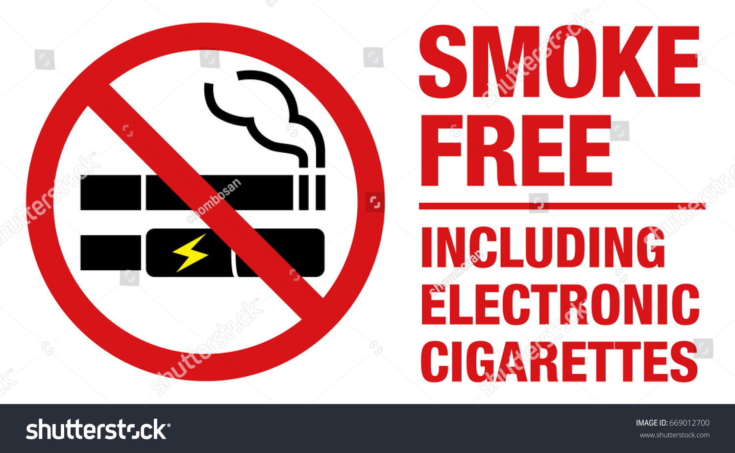 Electronic Cigarettes No Smoking Signs