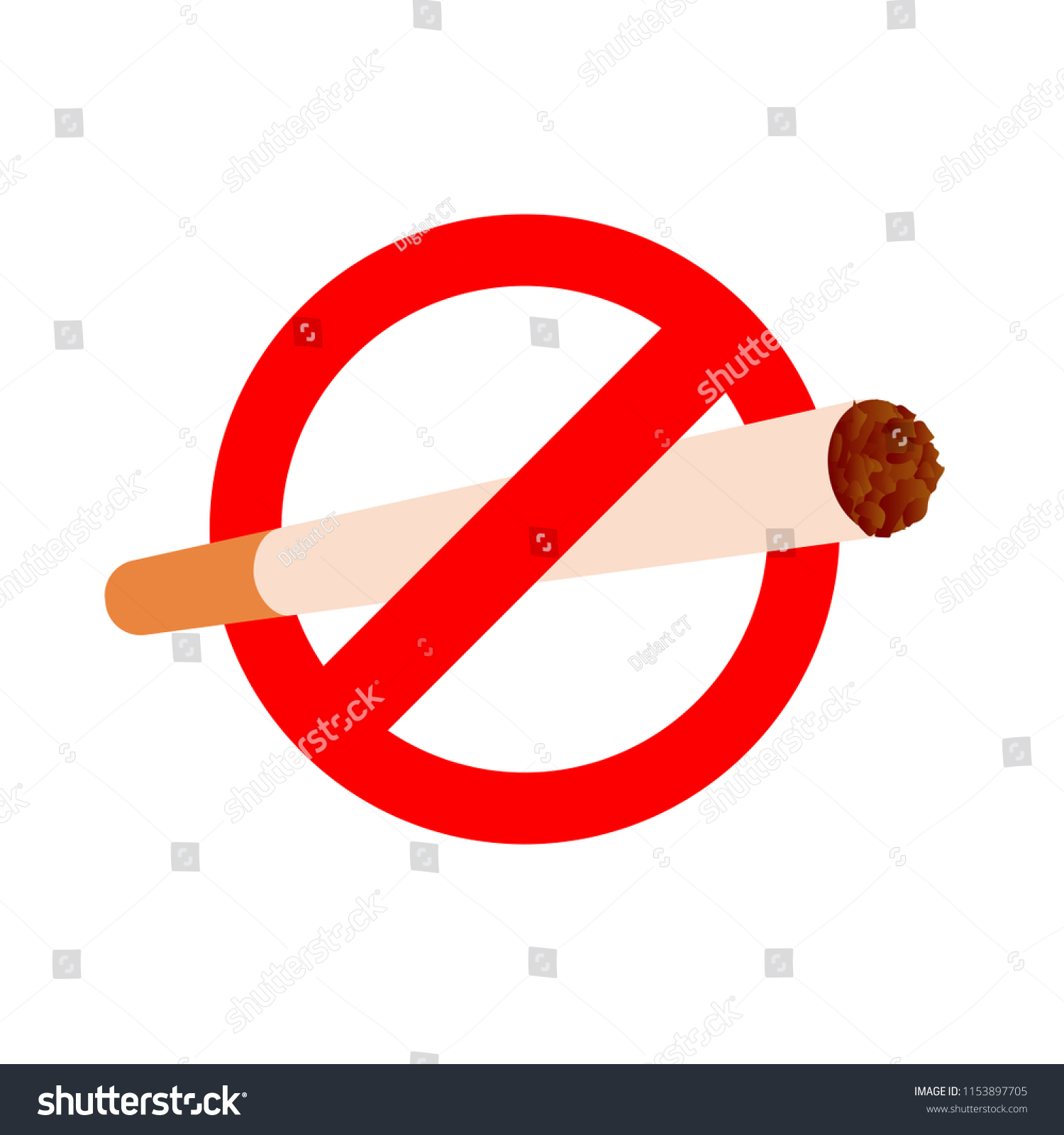 No Smoking Dont Smoke Sign Stock Vector (Royalty Free) 1153897705 ...