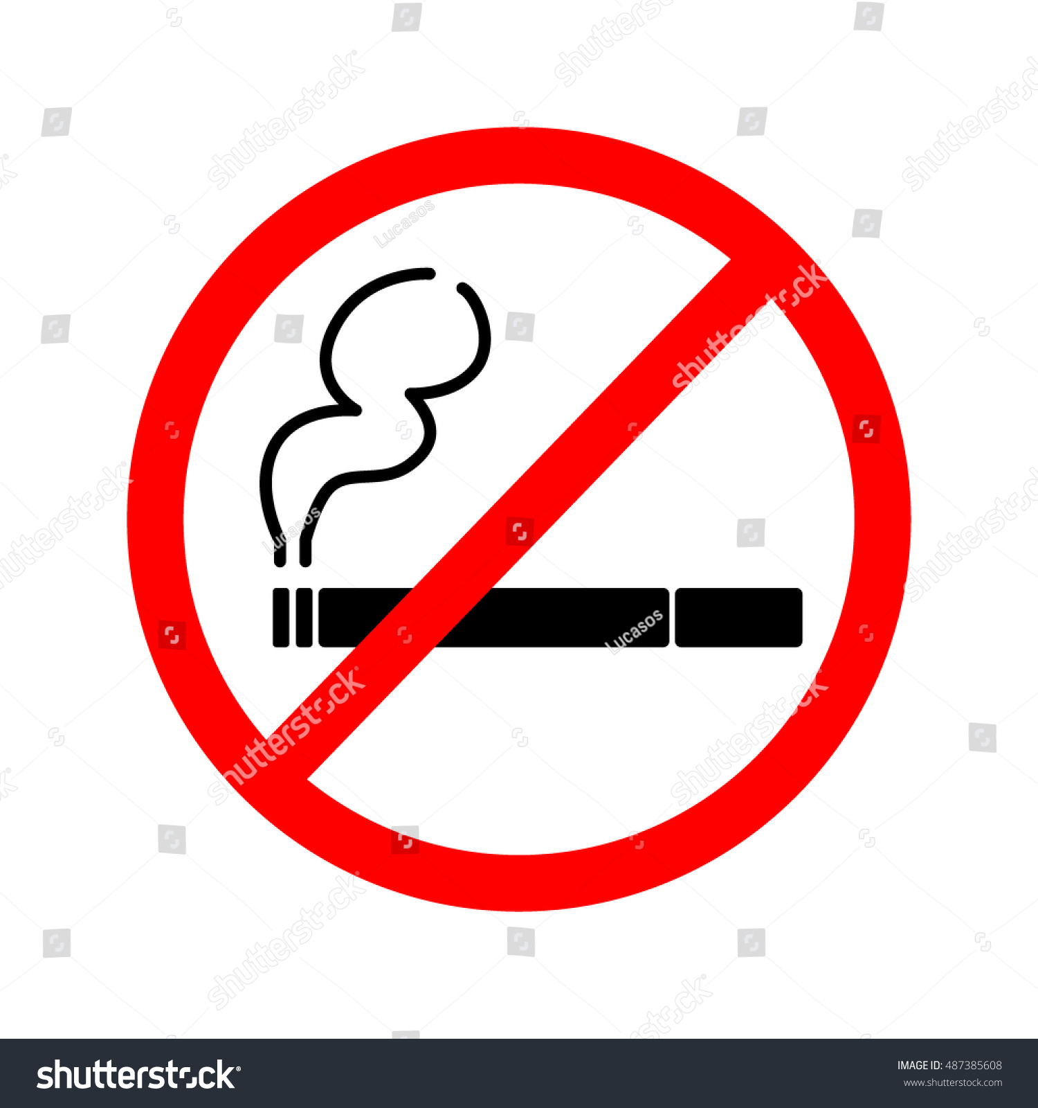 No Smoking Sign Stock Vector (Royalty Free) 487385608 | Shutterstock