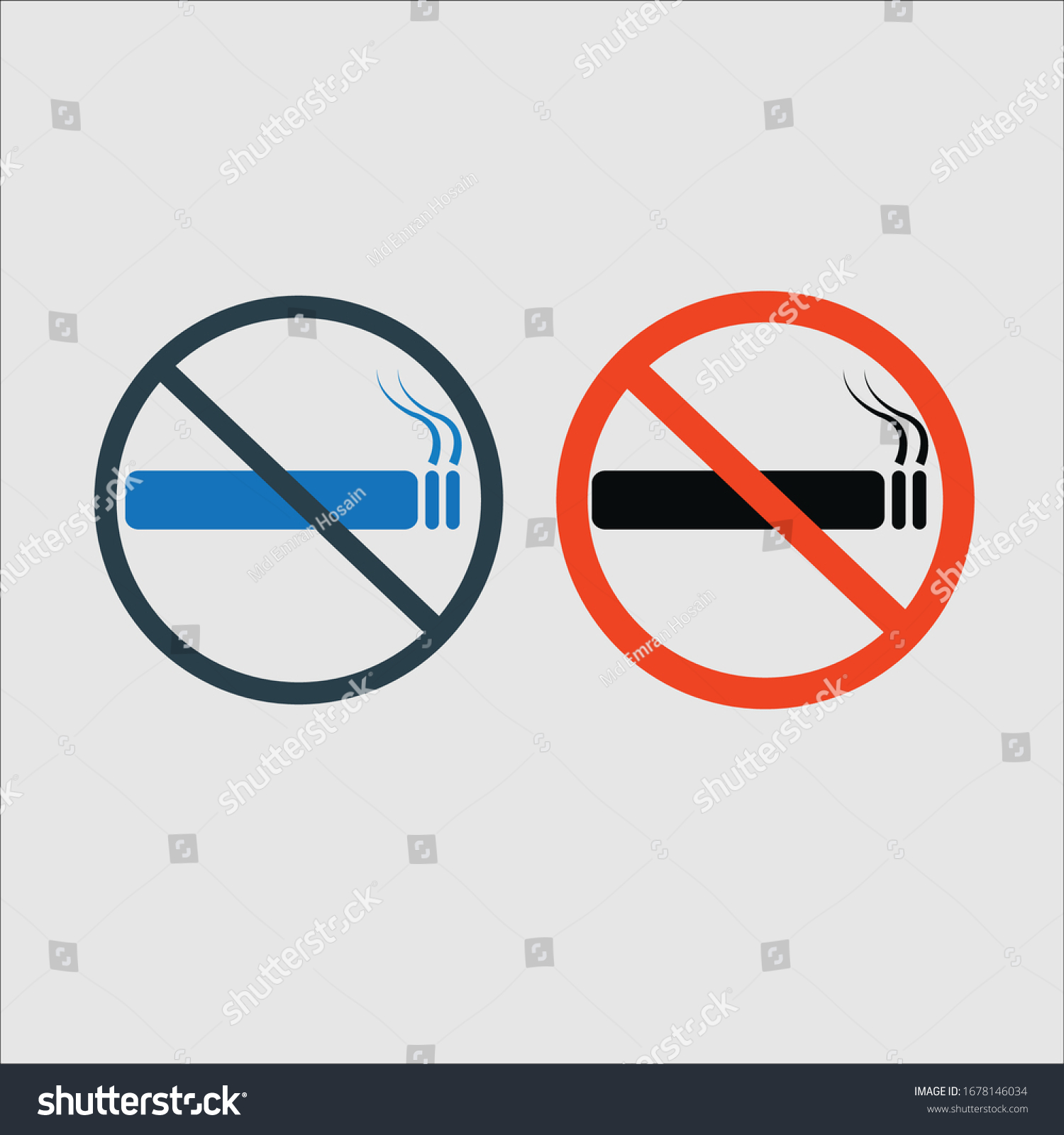 No Smoking Sign Forbidden Sign Dont Stock Vector Royalty Free 1678146034 