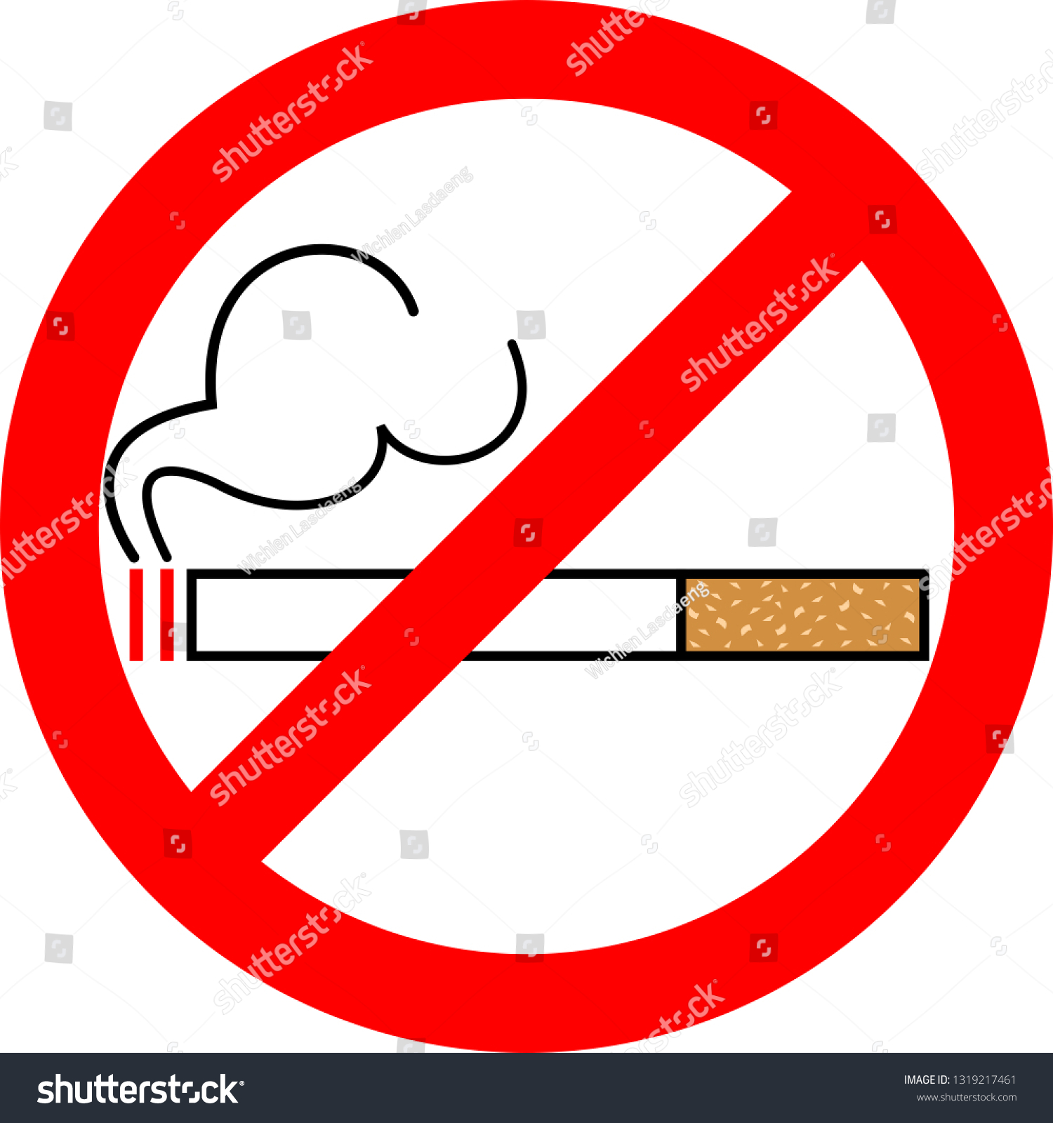 No Smoking Sign Nonsmoking Signs Public Stock Vector Royalty Free 1319217461 Shutterstock 