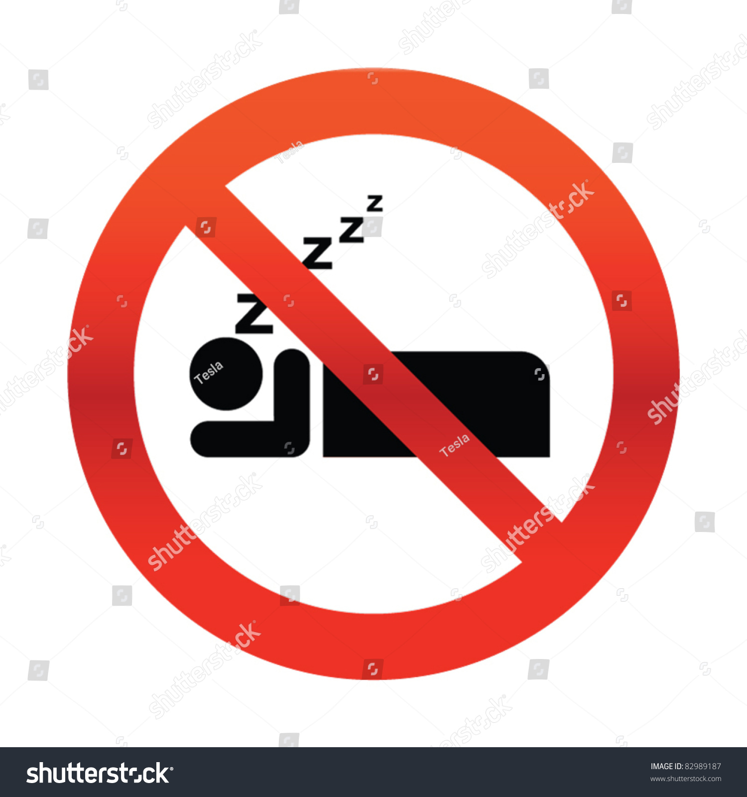 No Snoring Sign Stock Vector Illustration 82989187 : Shutterstock