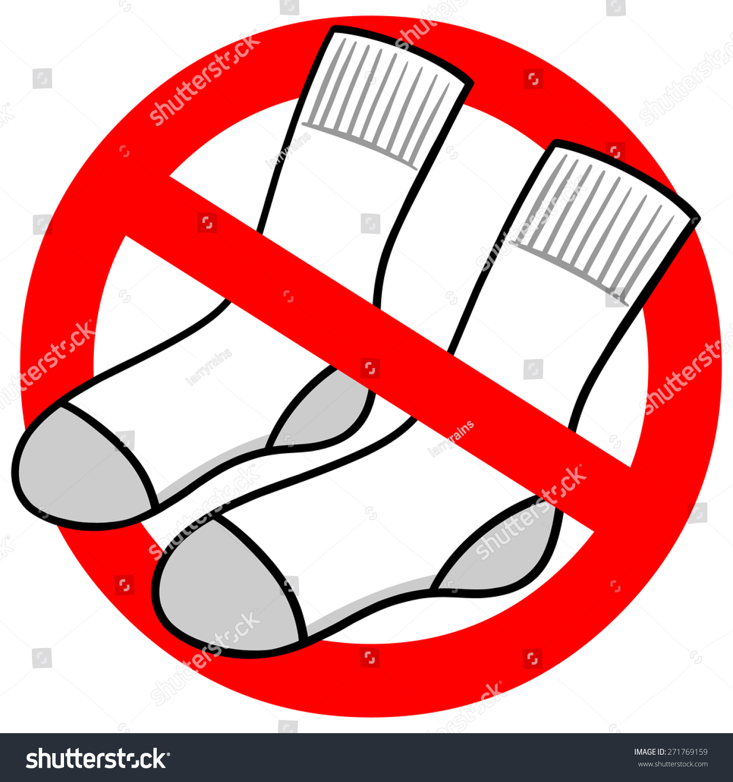 No Socks Allowed Stock Vector 271769159 - Shutterstock