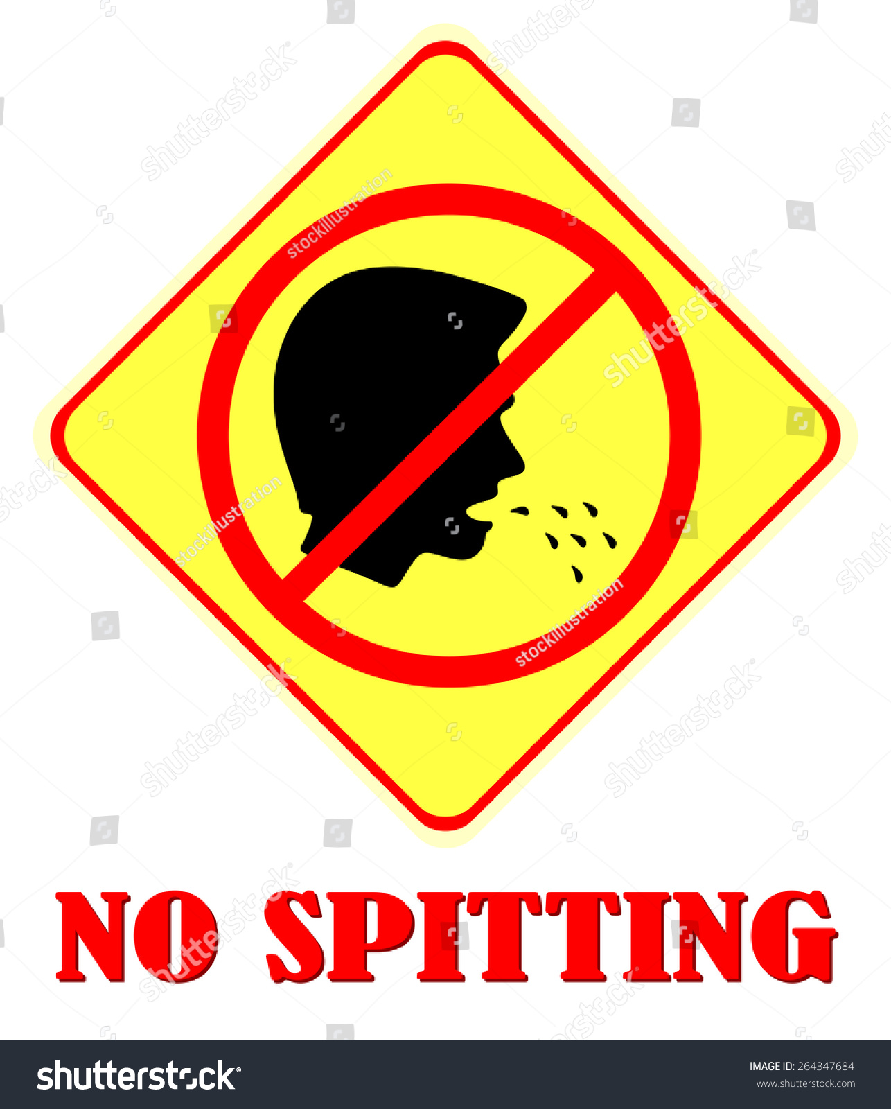 No Spitting Sign Illustration Vector Stock Vector 264347684 - Shutterstock