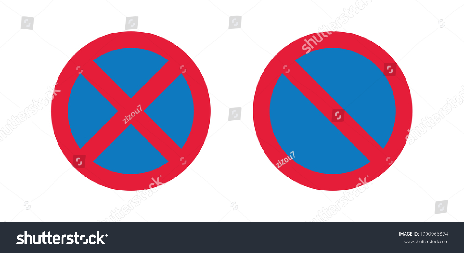 SVG of no stopping and no waiting signs isolated on white background svg