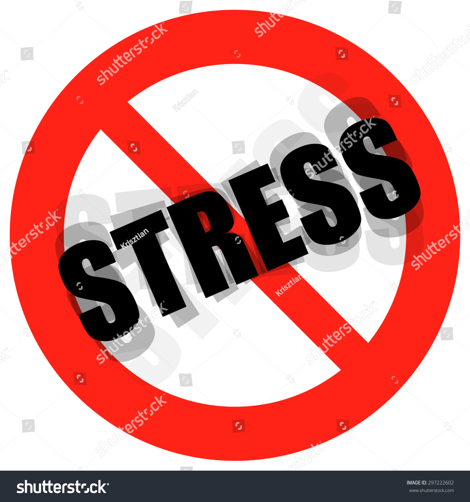 No Stress Sign Vector Illustration Stock Vector (Royalty Free) 297222602