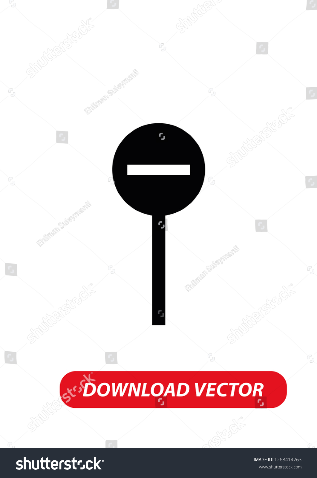 No Traffic Icon Vector Stock Vector (Royalty Free) 1268414263 ...