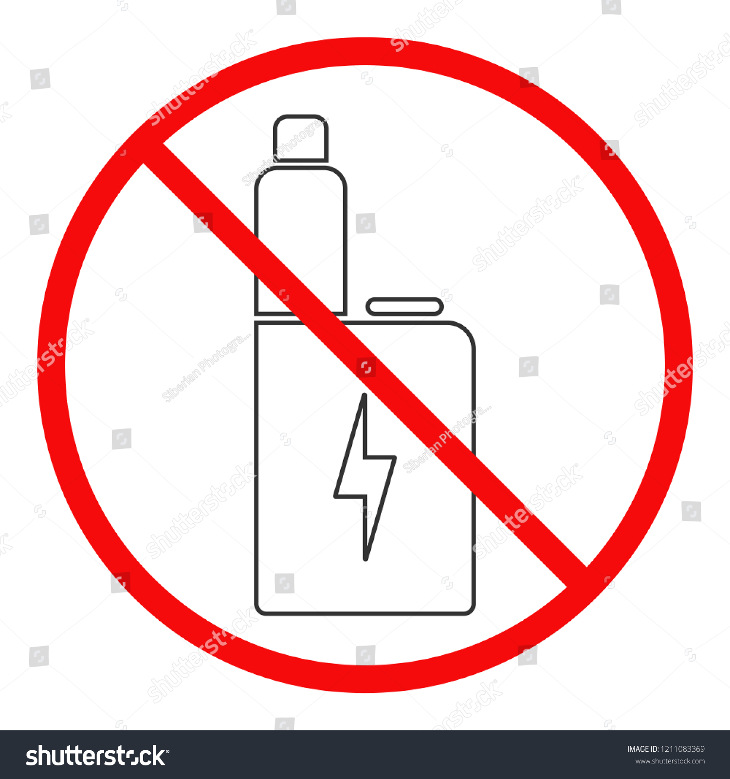 No Vaping Sign Outline Vector Stock Vector (Royalty Free) 1211083369 ...