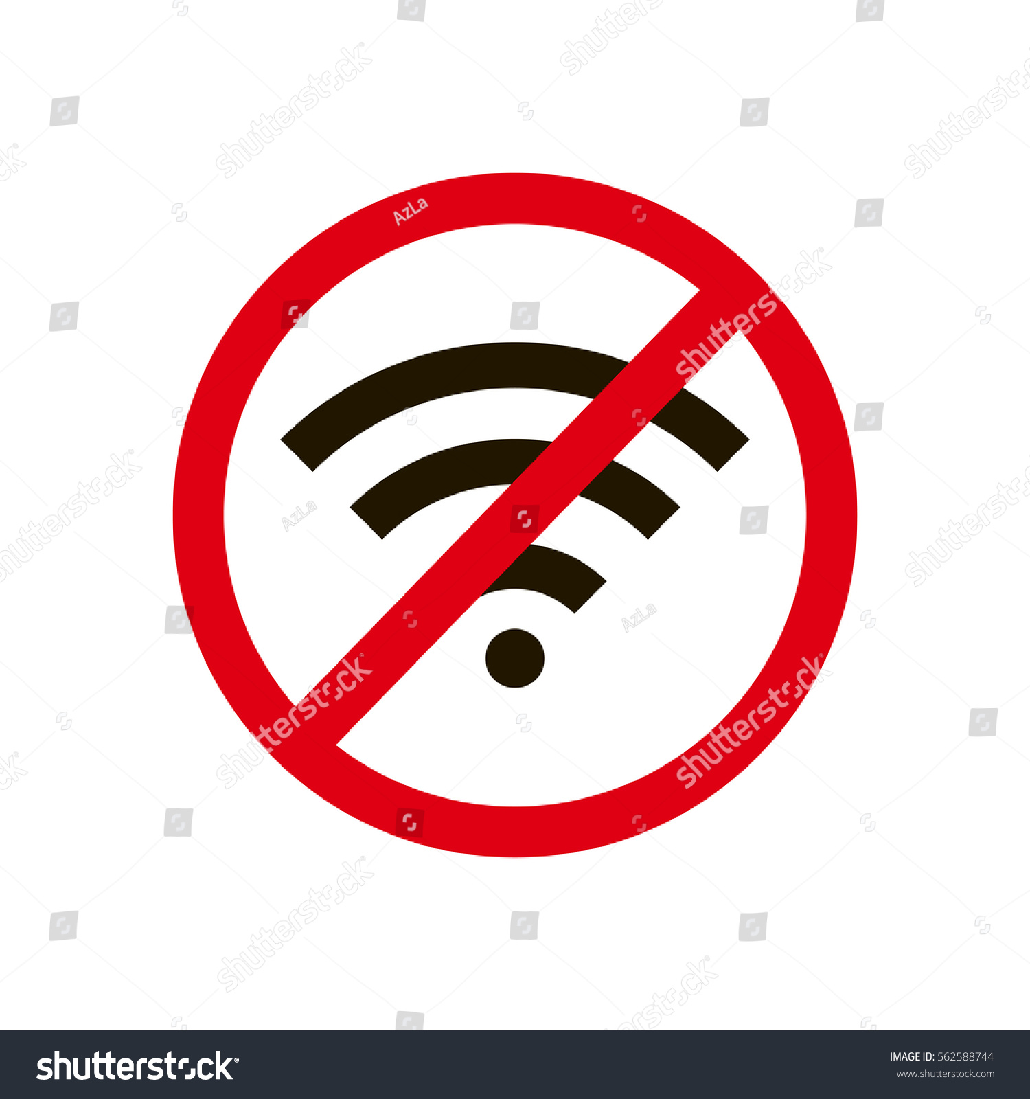 Kein Wlan Zeichen Symbol Stock Vektorgrafik Lizenzfrei